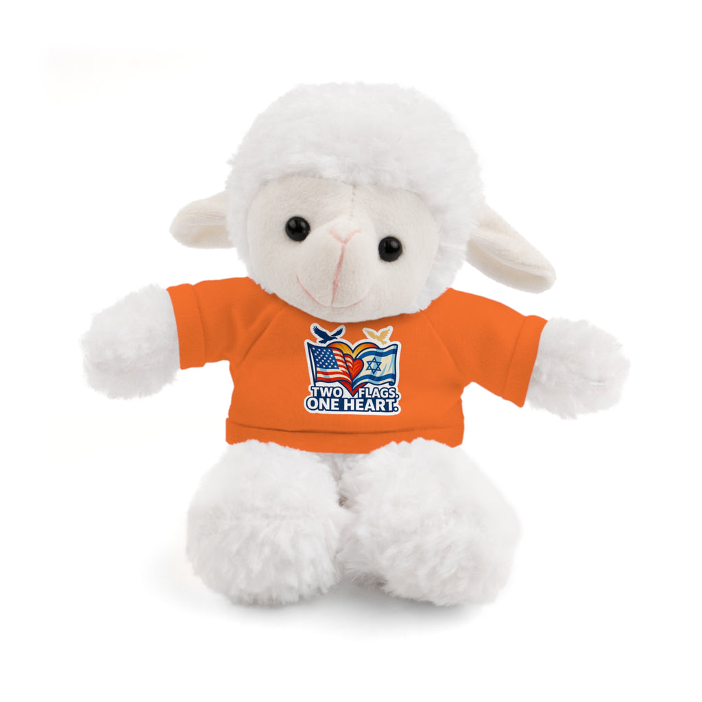 Two Flags. One Heart Stuffed Animals with Tee - American Zionist