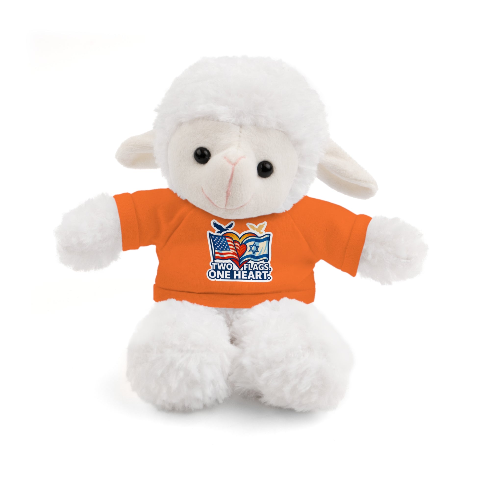 Two Flags. One Heart Stuffed Animals with Tee - American Zionist