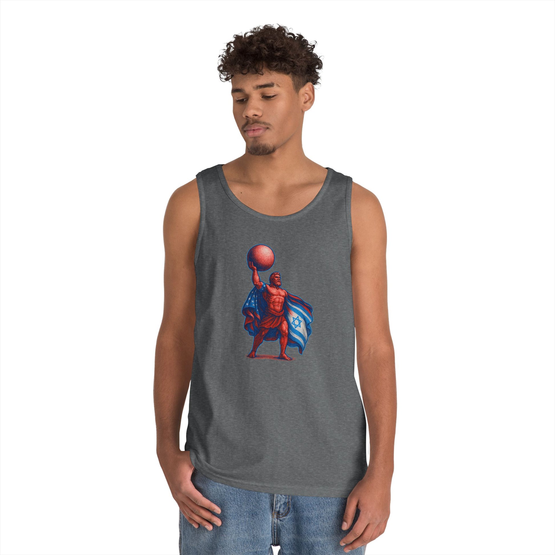 Patriot Hercules Unisex Heavy Cotton Tank Top - American Zionist