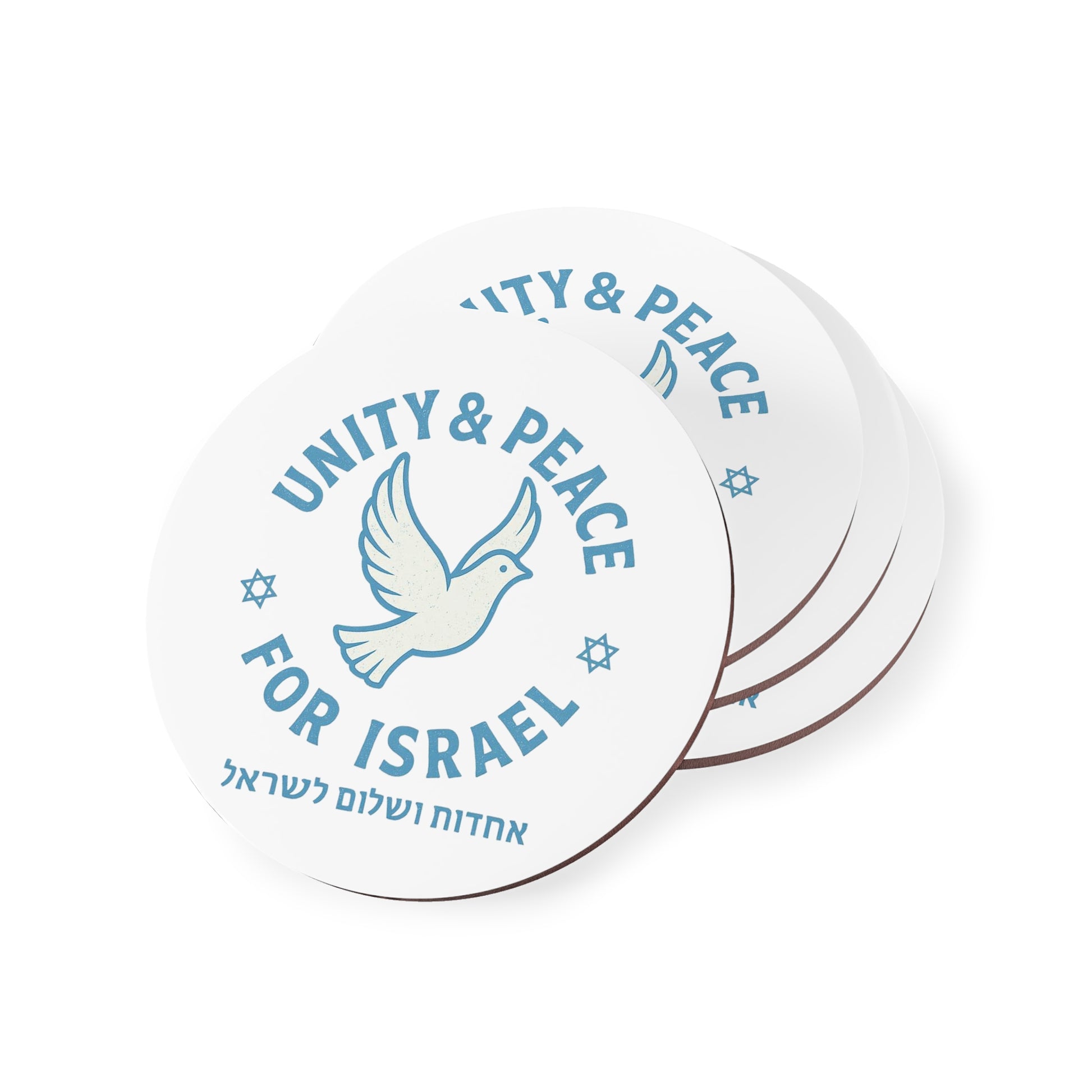 Unity Peace For Israel Coasters - American Zionist