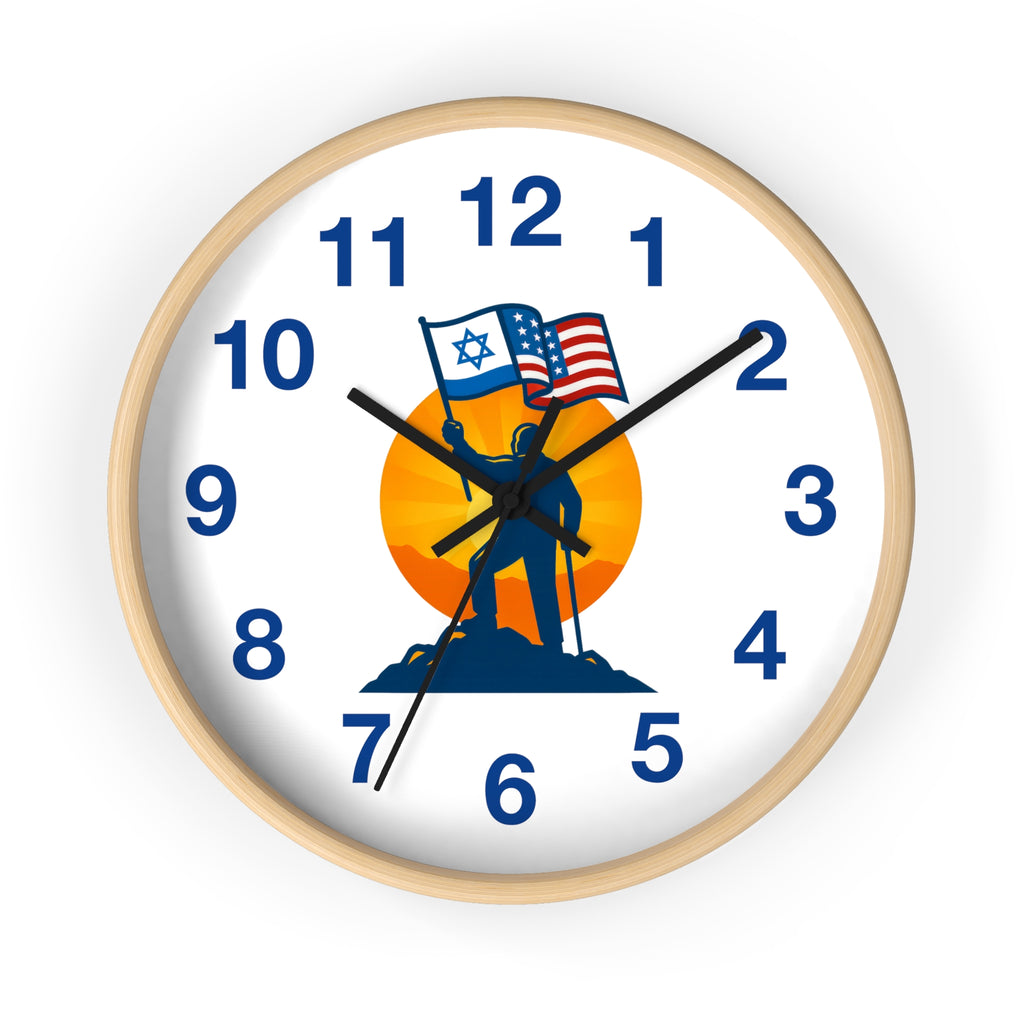 Grandpa Stands for Freedom Wall Clock - American Zionist