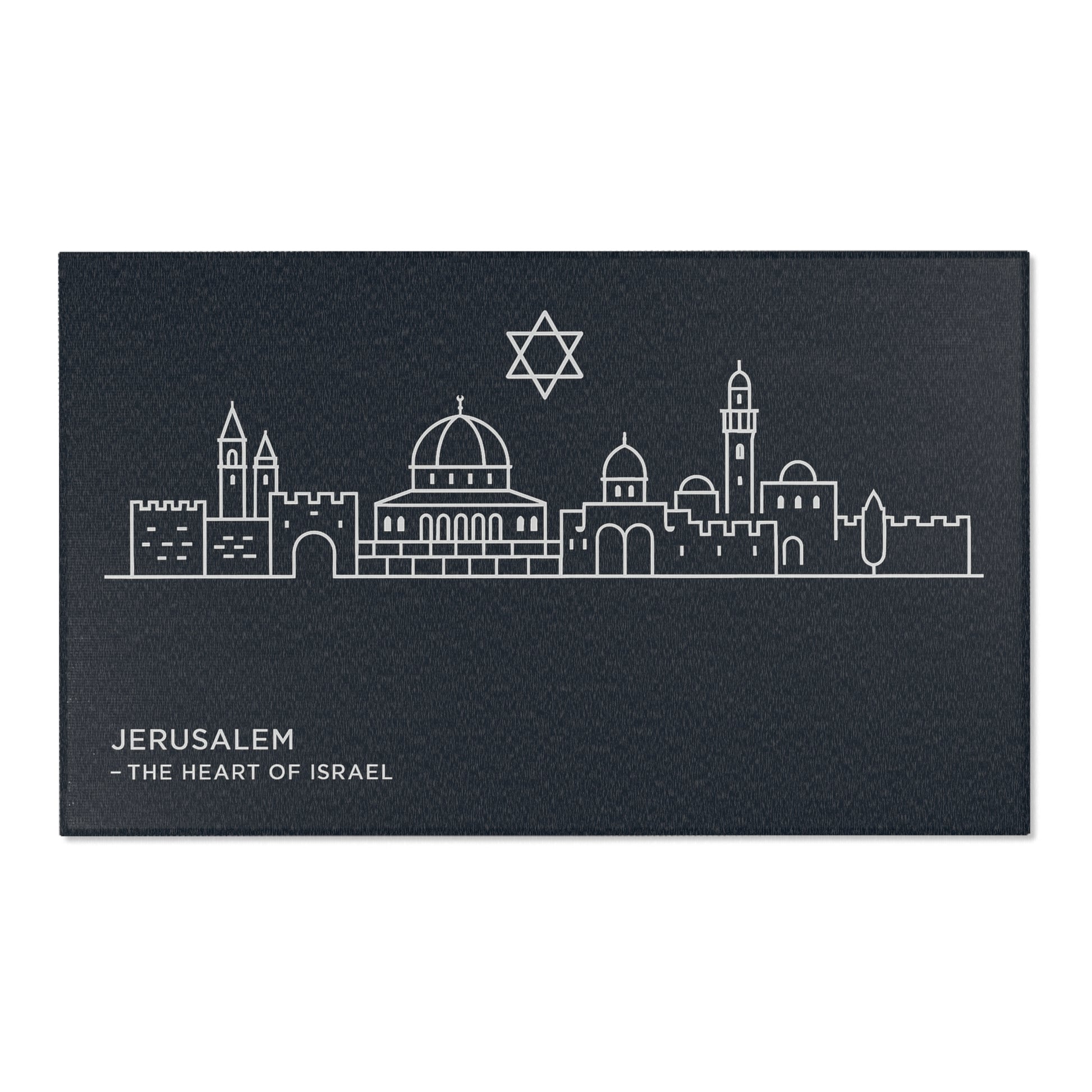 Jerusalem The Heart Of Israel Area Rugs - American Zionist