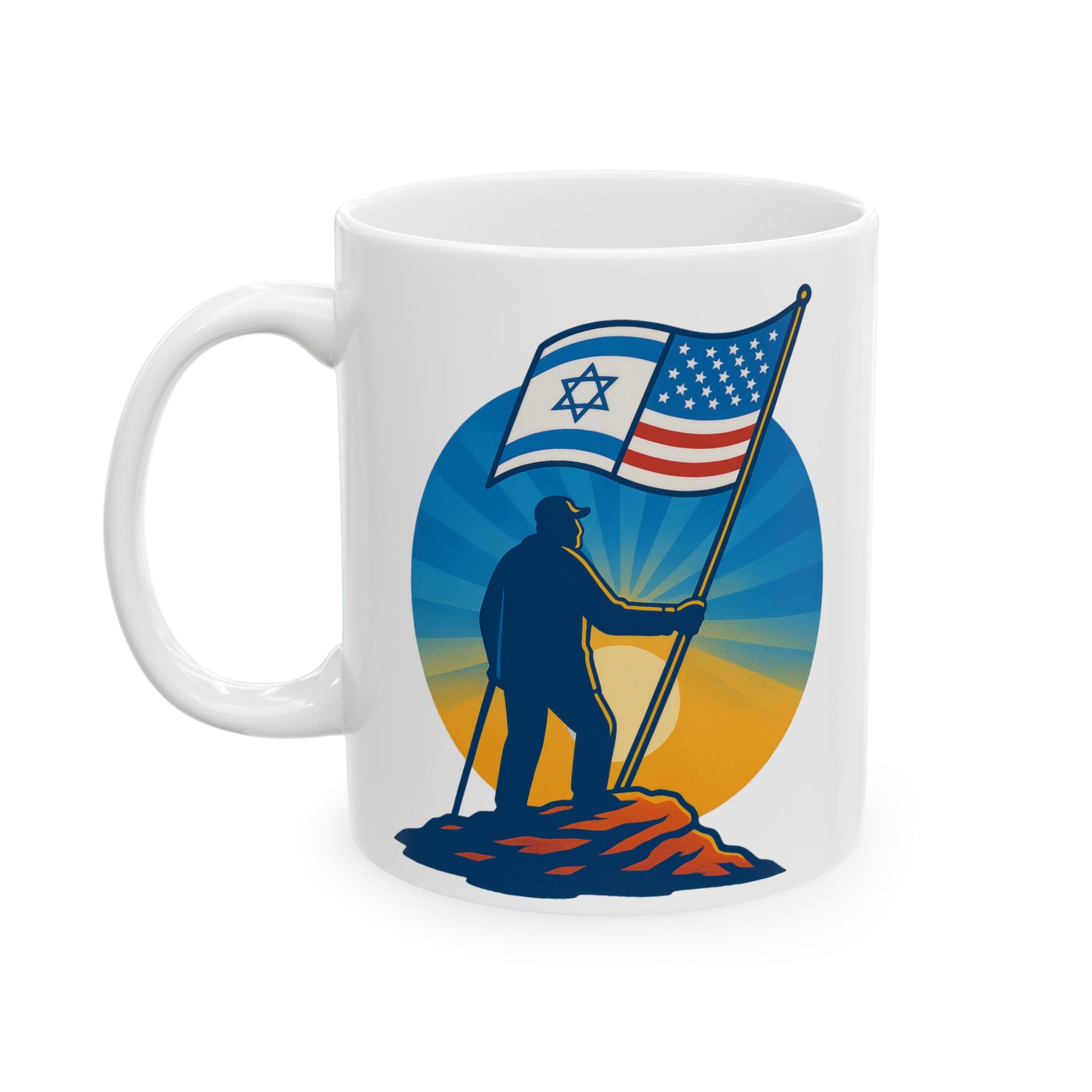 Grandpa Stands Tall Ceramic Mug, (11oz, 15oz) - American Zionist