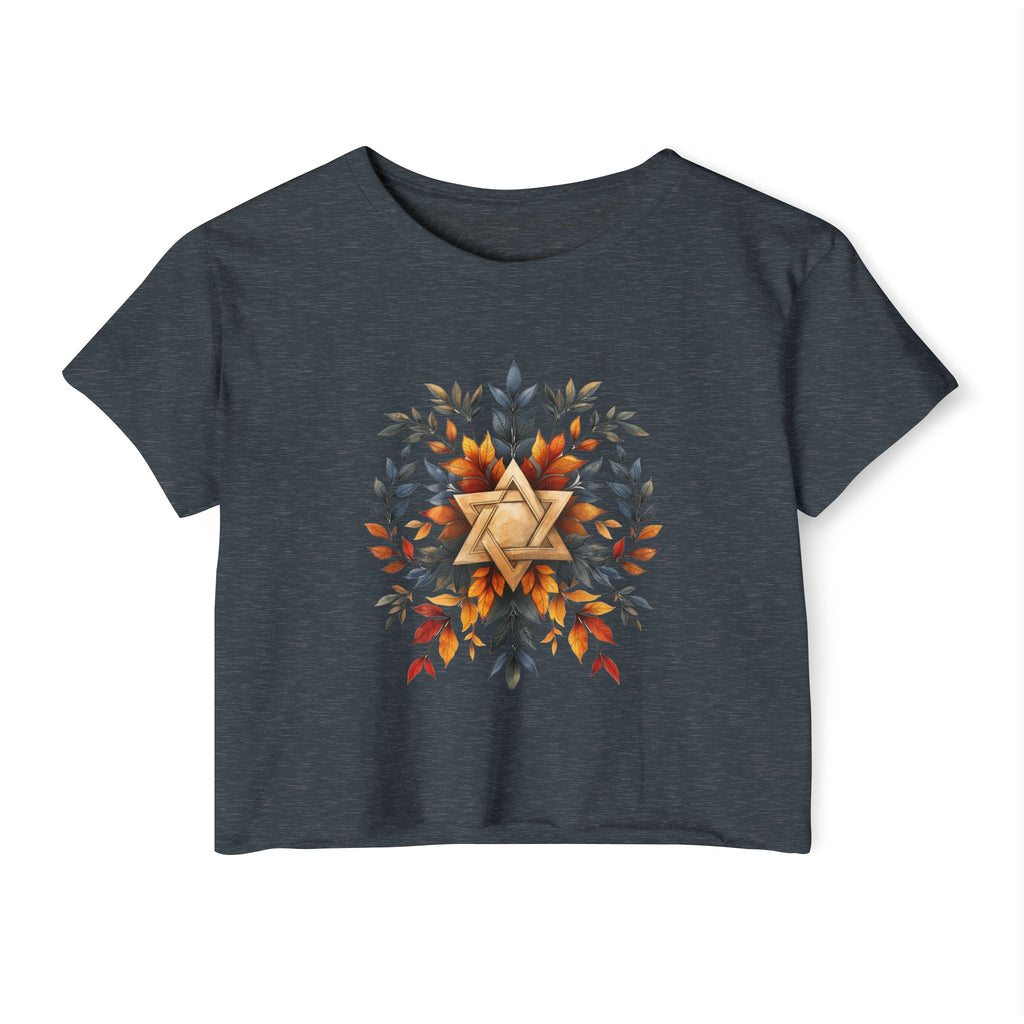Star of David Wreath Women's Festival Crop Top - American Zionist