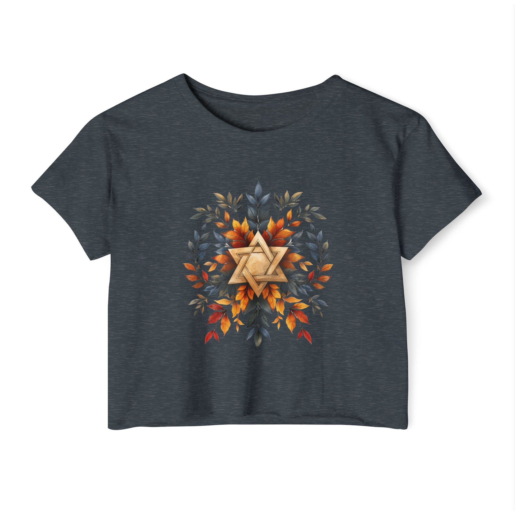 Star of David Wreath Women's Festival Crop Top - American Zionist