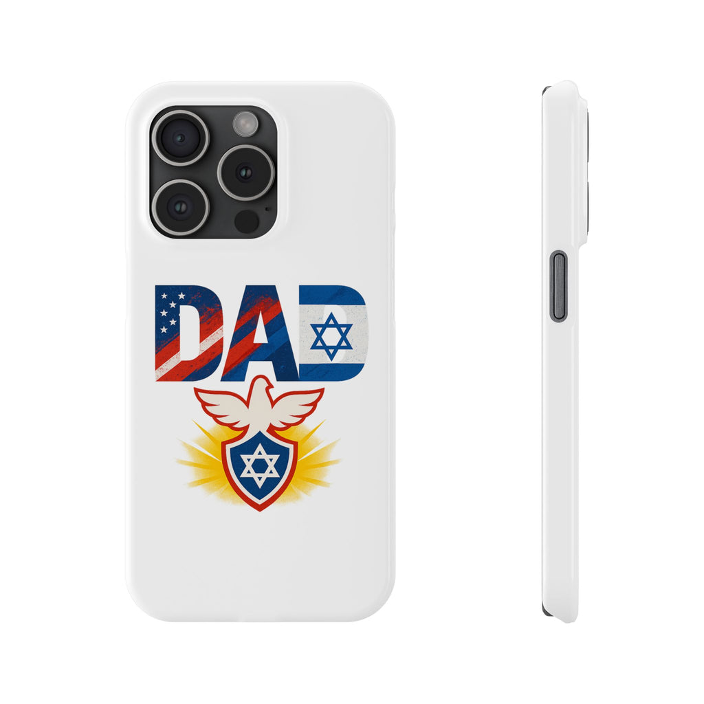 Patriotic Dad Slim Phone Cases - American Zionist