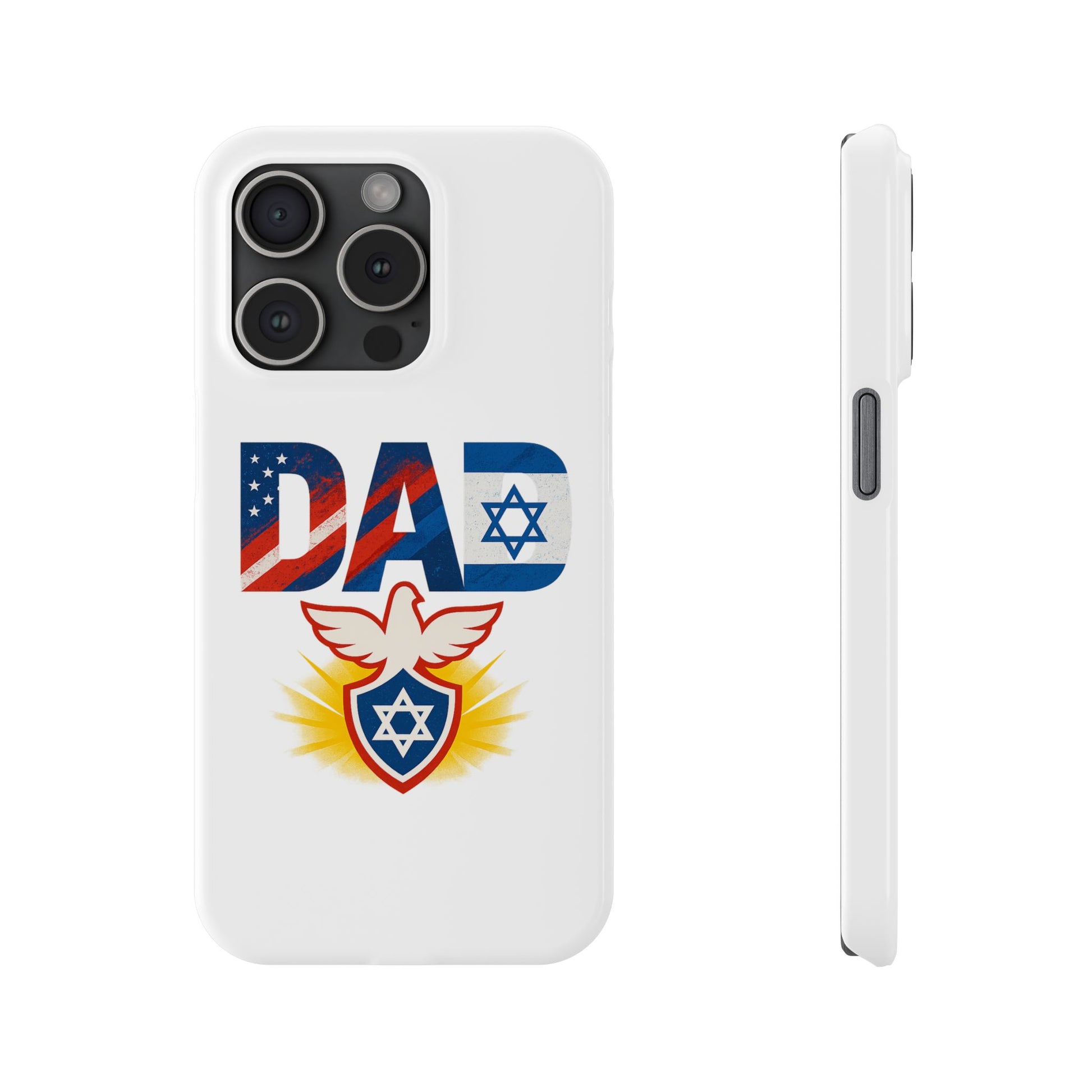 Patriotic Dad Slim Phone Cases - American Zionist