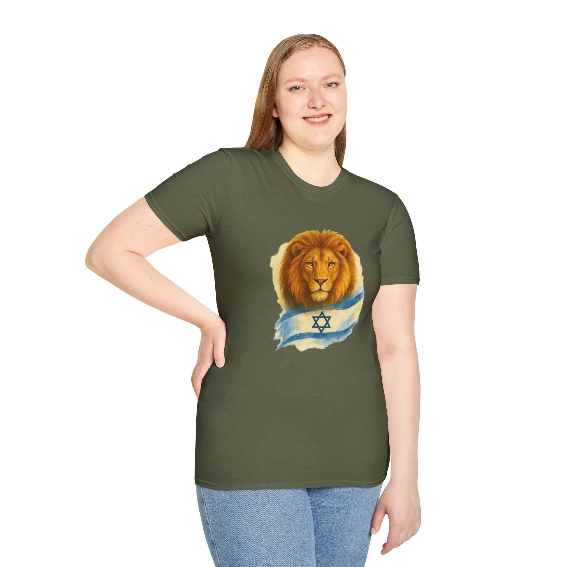 Lion Of Israel Unisex Softstyle T-Shirt - American Zionist