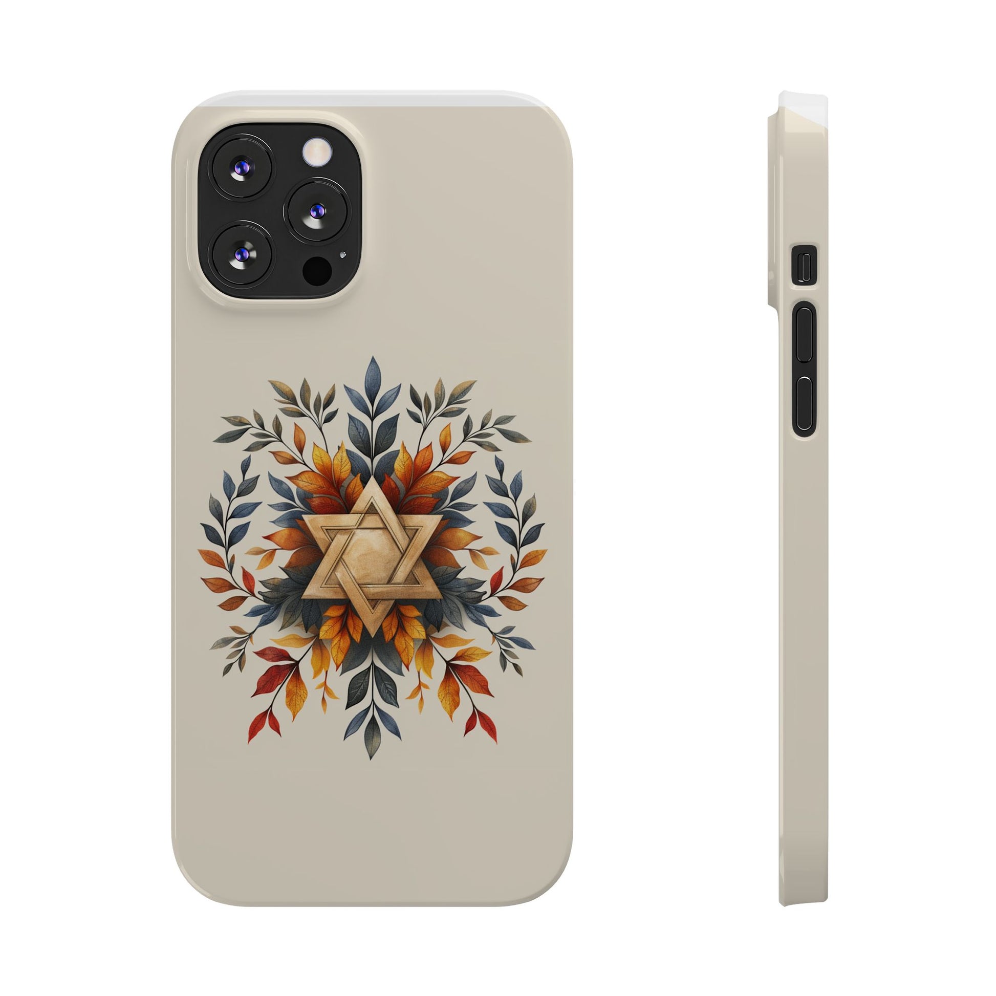 Star of David Wreath Slim Phone Cases - American Zionist