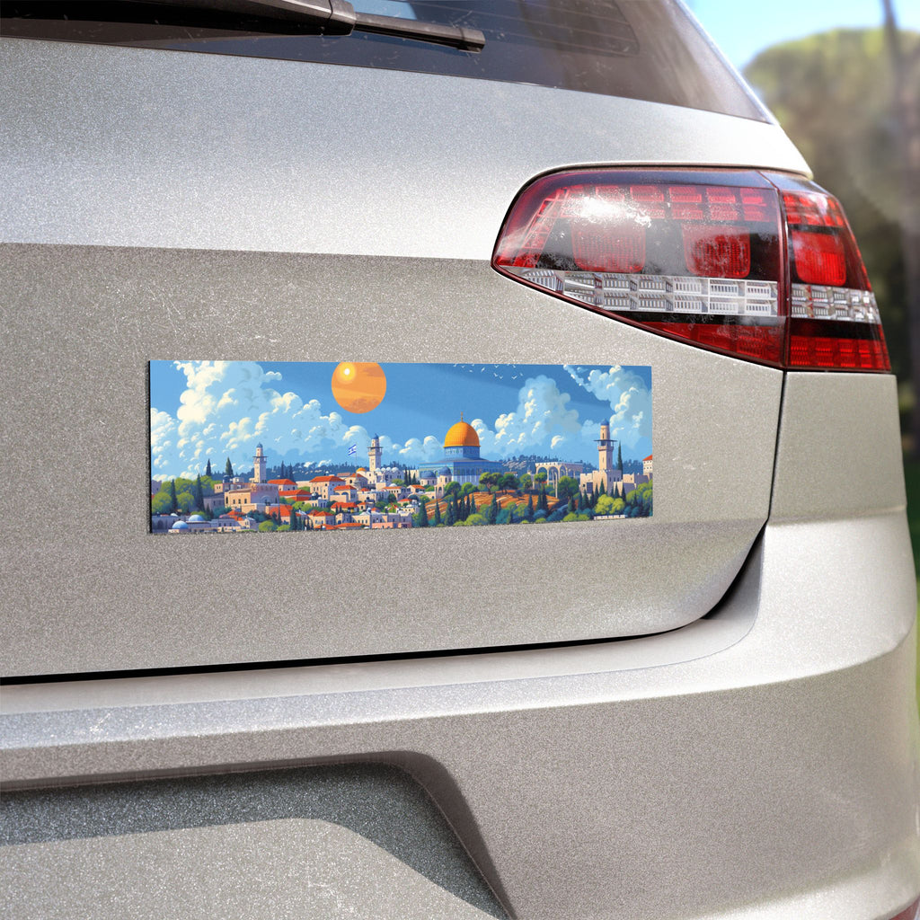 Jerusalem City Skyline Car Magnets - American Zionist