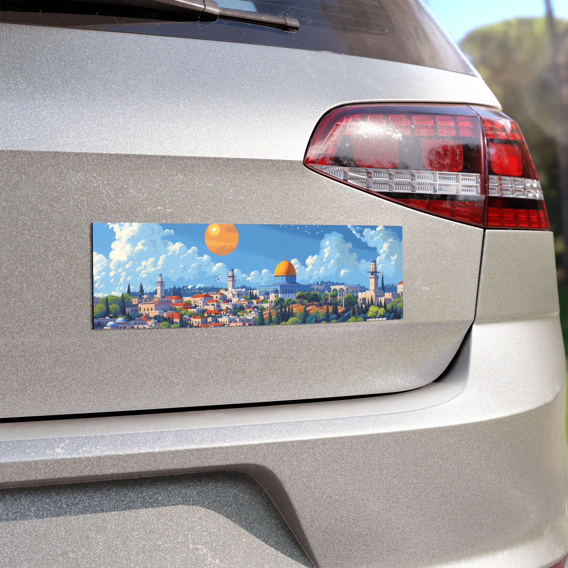 Jerusalem City Skyline Car Magnets - American Zionist