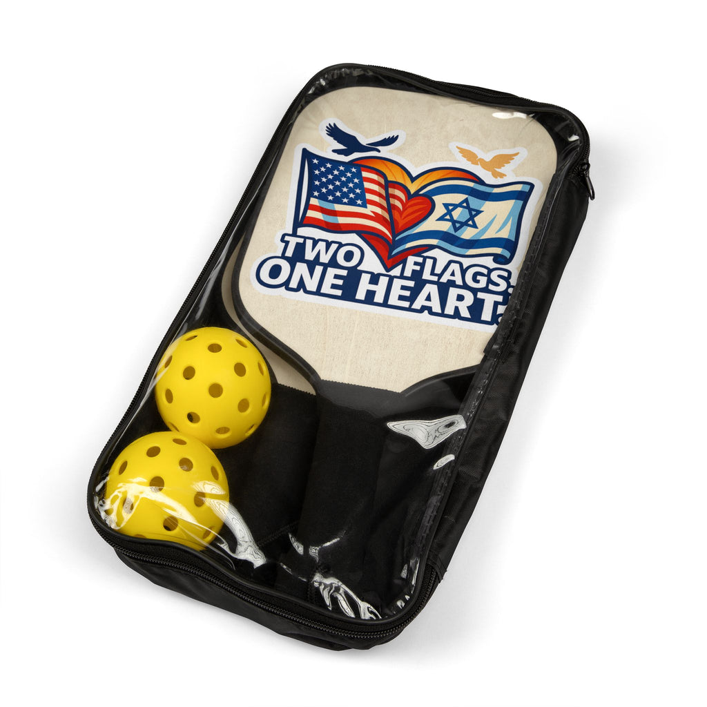Two Flags One Heart Pickleball Kit - American Zionist