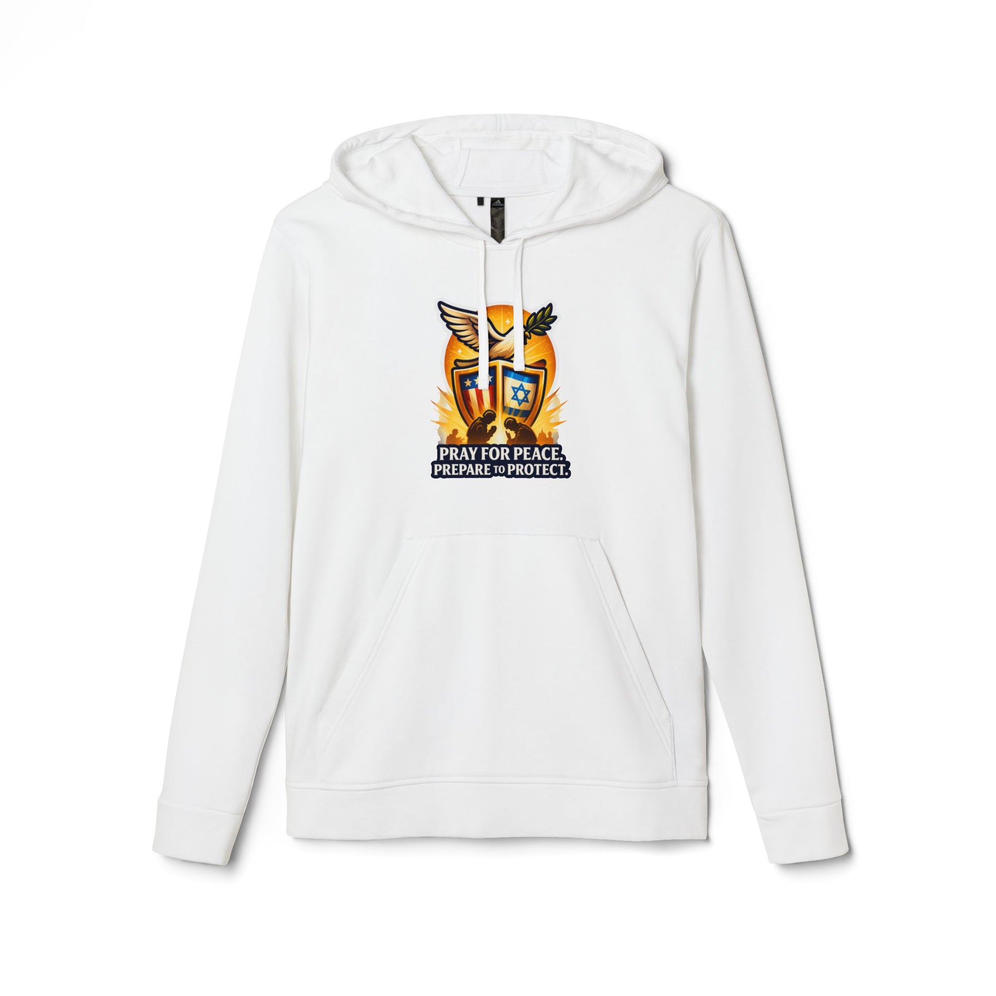 Pray For Peace adidas Unisex Fleece Hoodie - American Zionist