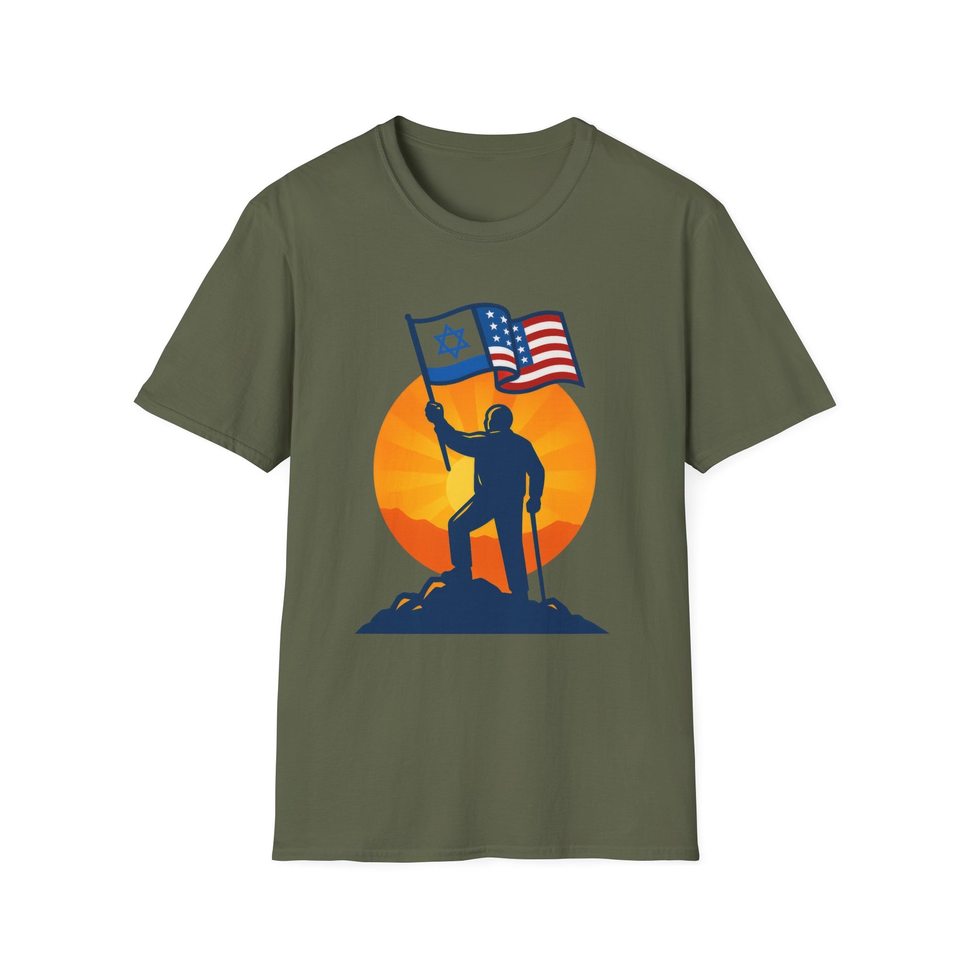 Grandpa Stands for Freedom Softstyle T-Shirt - American Zionist