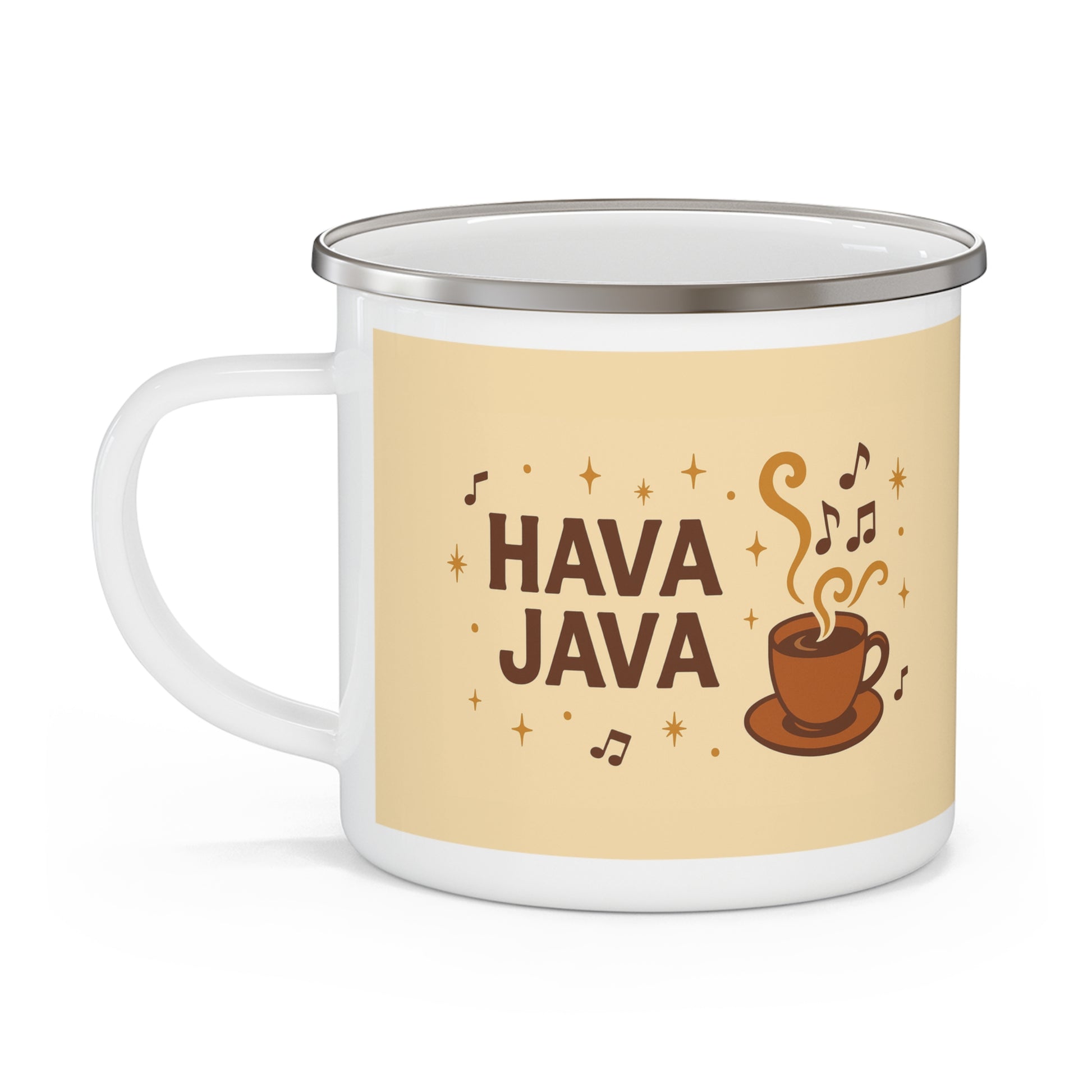 Hava Java Enamel Camping Mug - American Zionist
