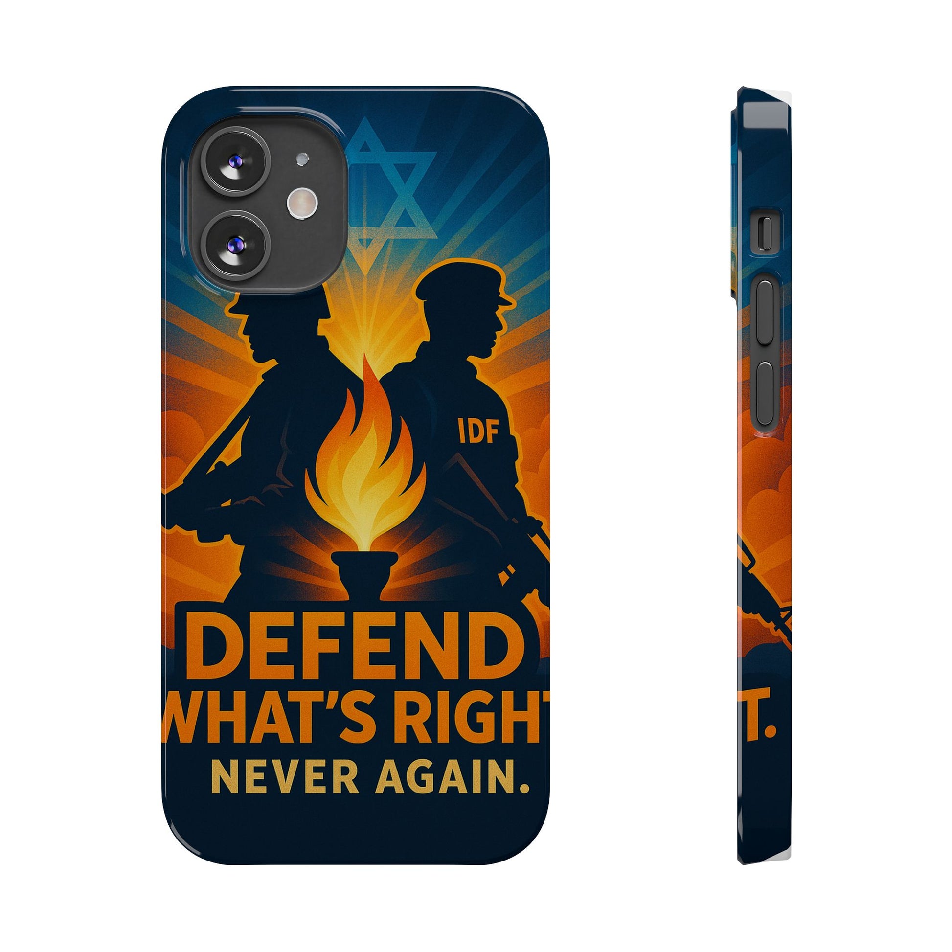 Defend What's Right Slim Phone Cases - American Zionist