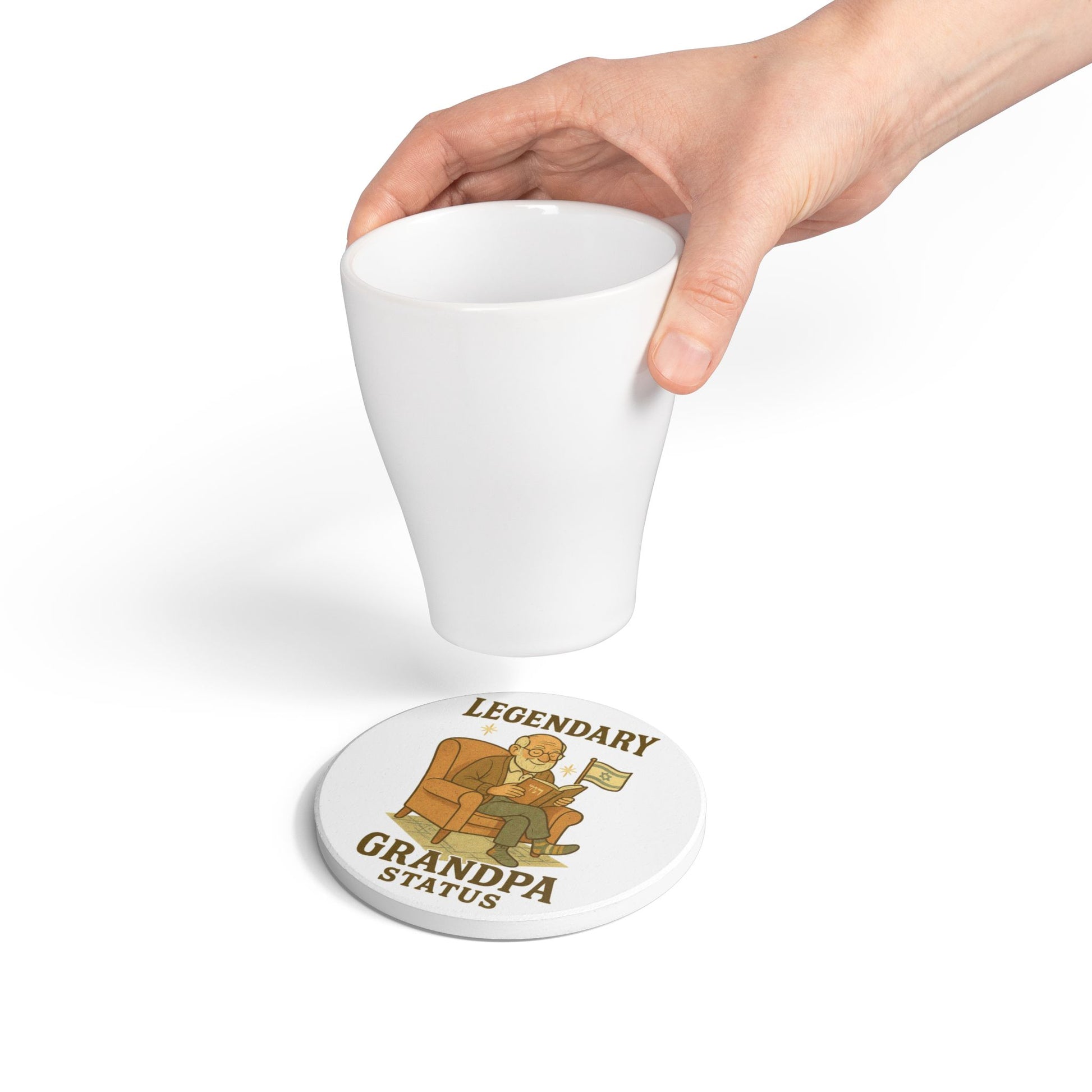 Legendary Grandpa Ceramic Coaster - American Zionist