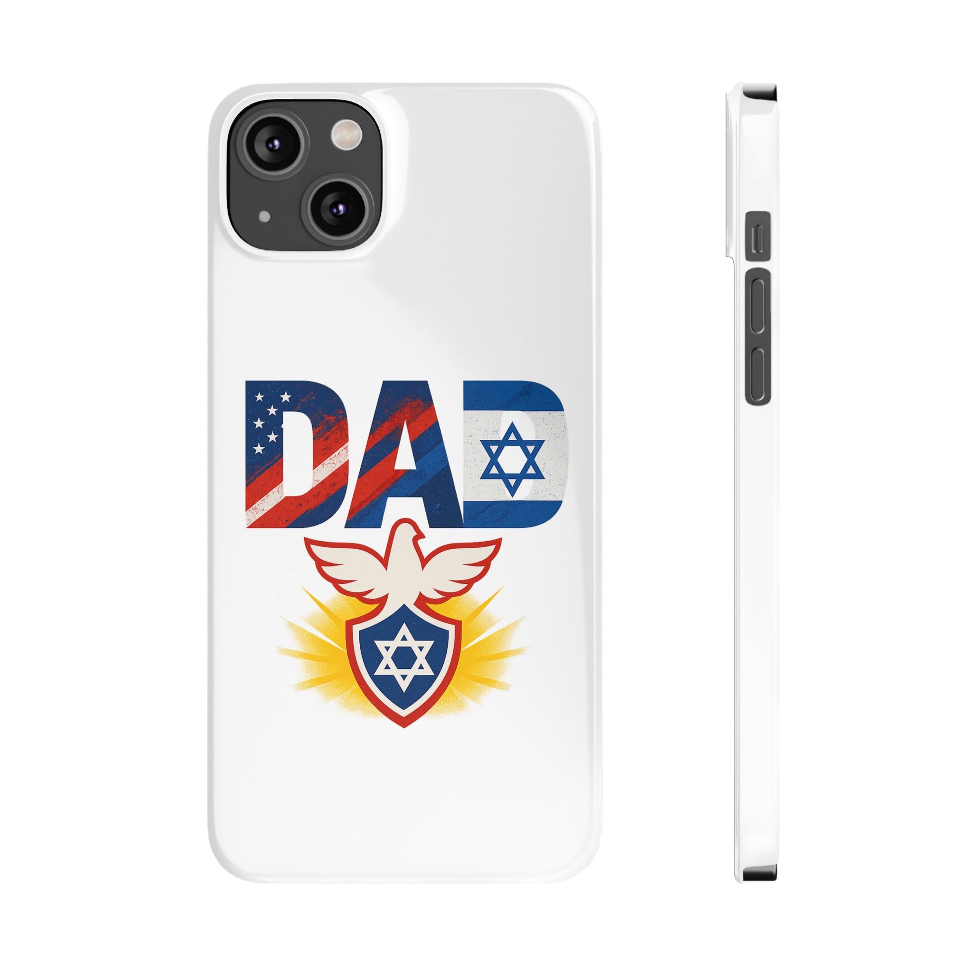 Patriotic Dad Slim Phone Cases - American Zionist
