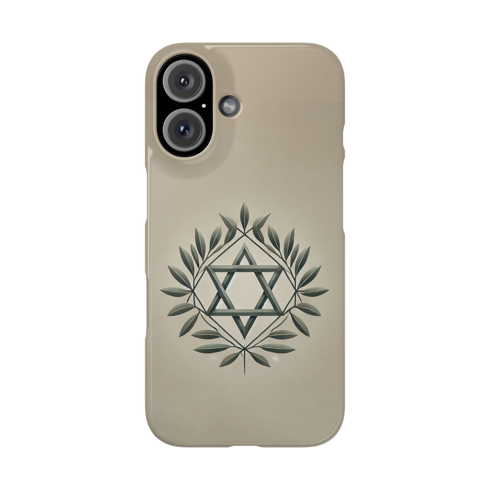 Olive and Star of David Slim Phone Cases - American Zionist