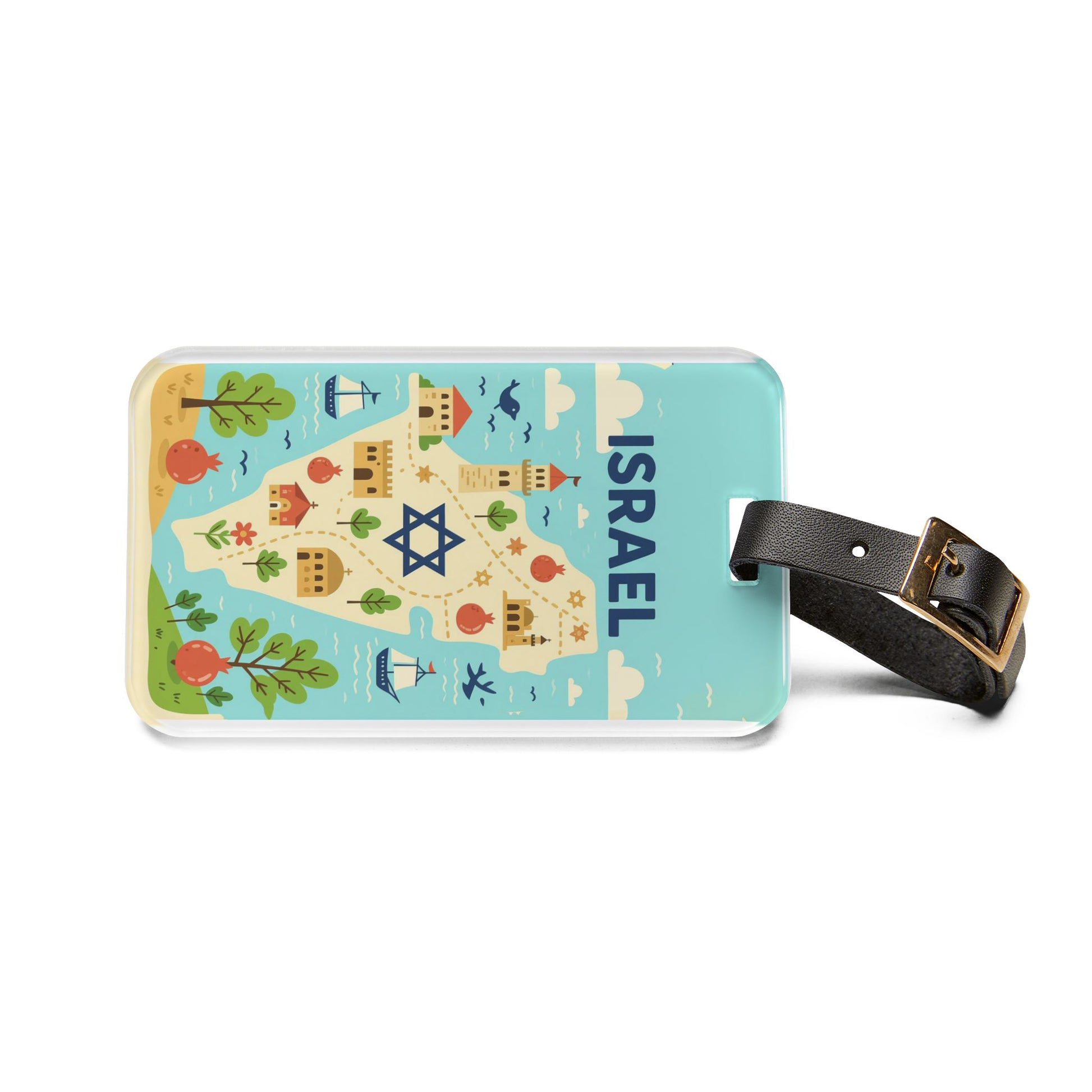 Map of Israel Luggage Tag - American Zionist