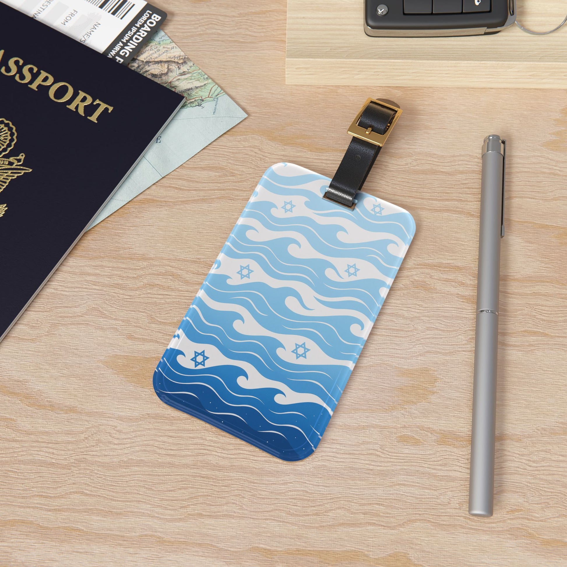 Waves Of The Land Luggage Tag - American Zionist