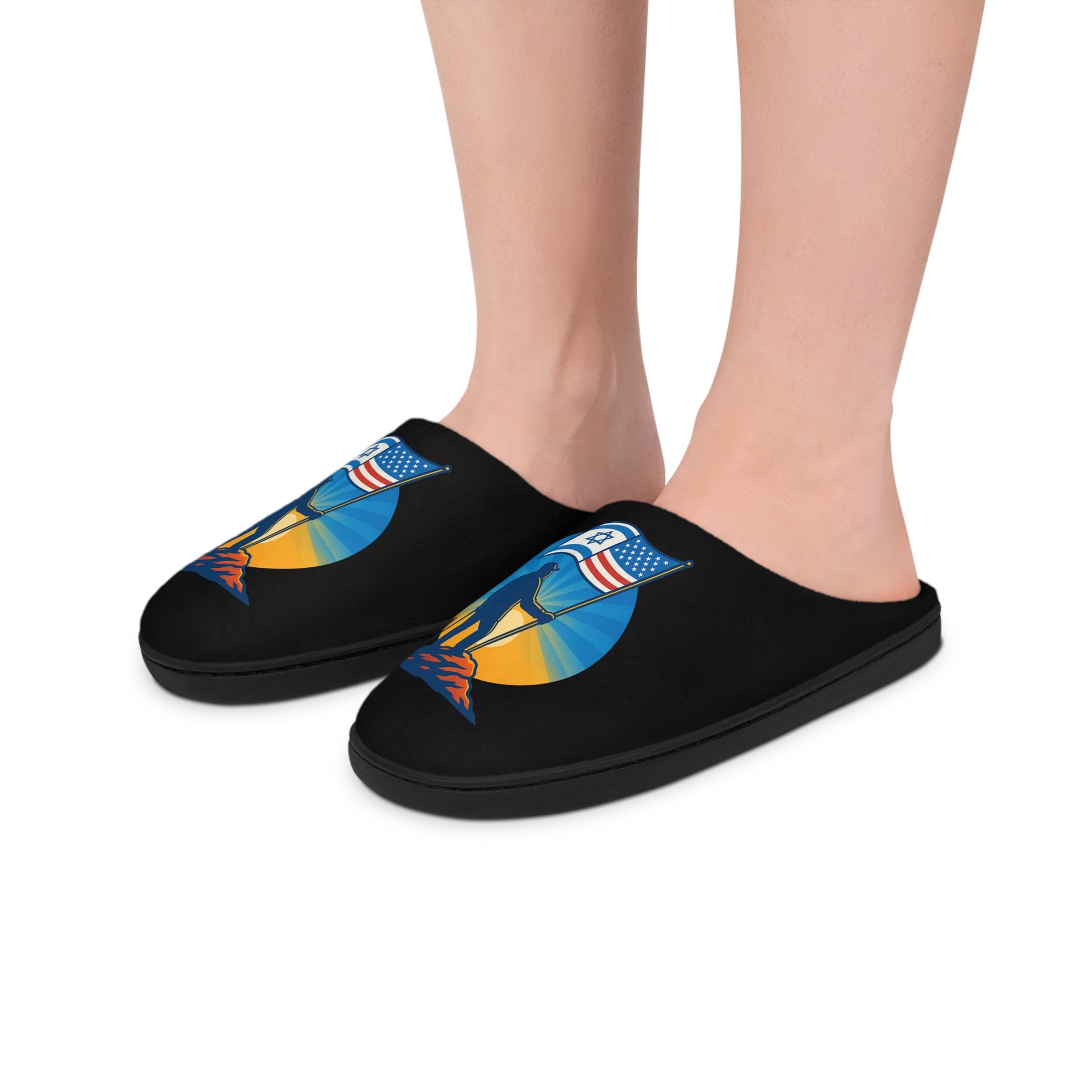 Grandpa Stands Tall Men's Indoor Slippers - American Zionist