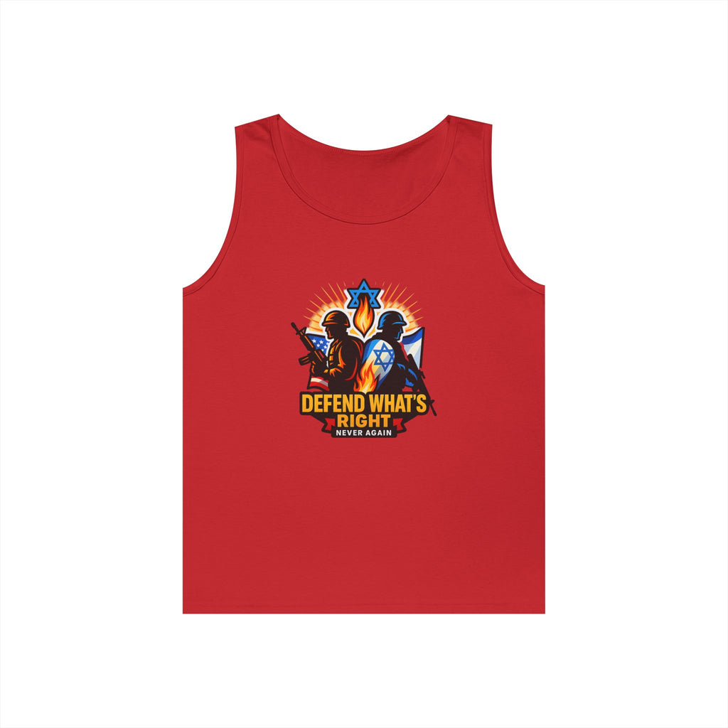 Defend Whats Right Unisex Heavy Cotton Tank Top - American Zionist