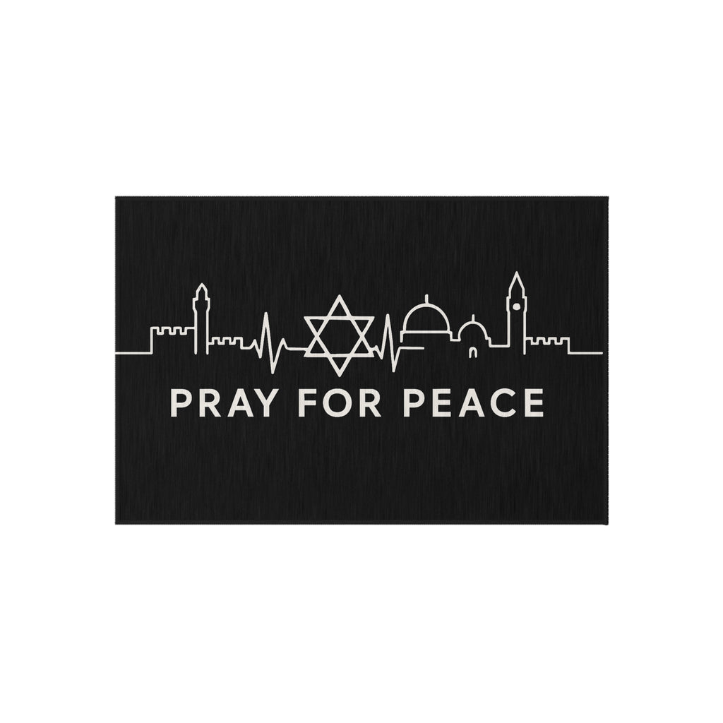 Pray For Peace Outdoor Rug - American Zionist