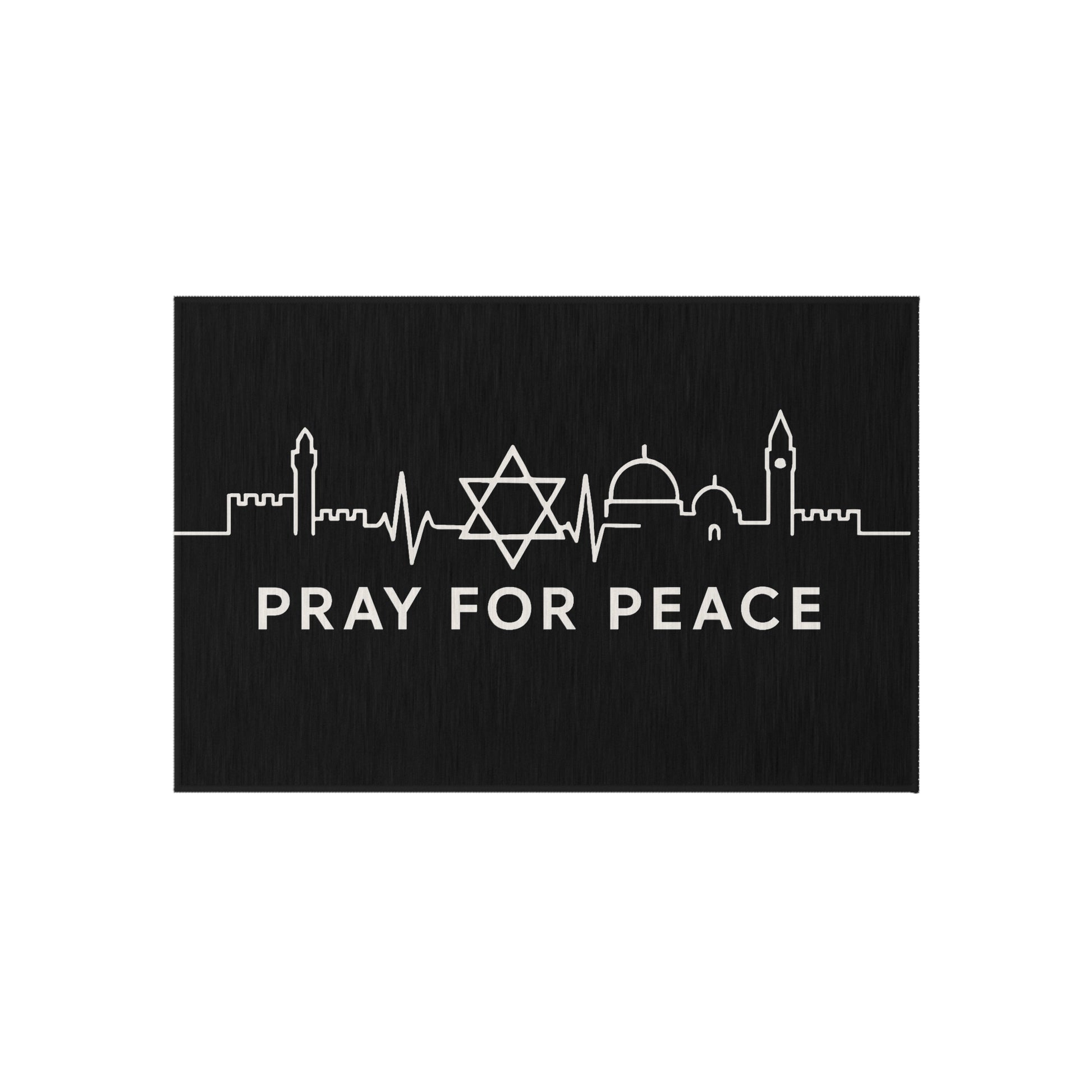 Pray For Peace Outdoor Rug - American Zionist