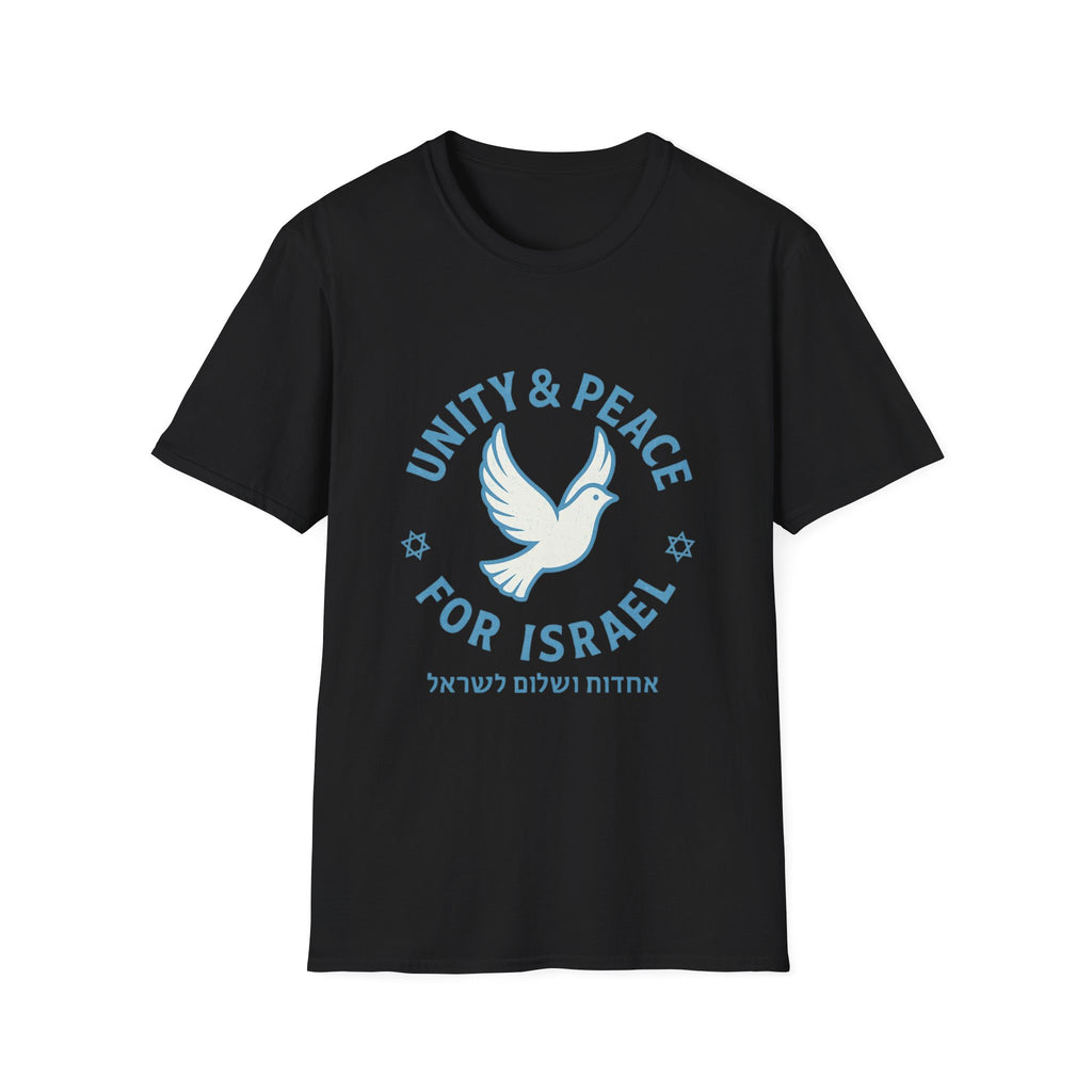 Unity Peace For Israel Unisex Softstyle T-Shirt - American Zionist
