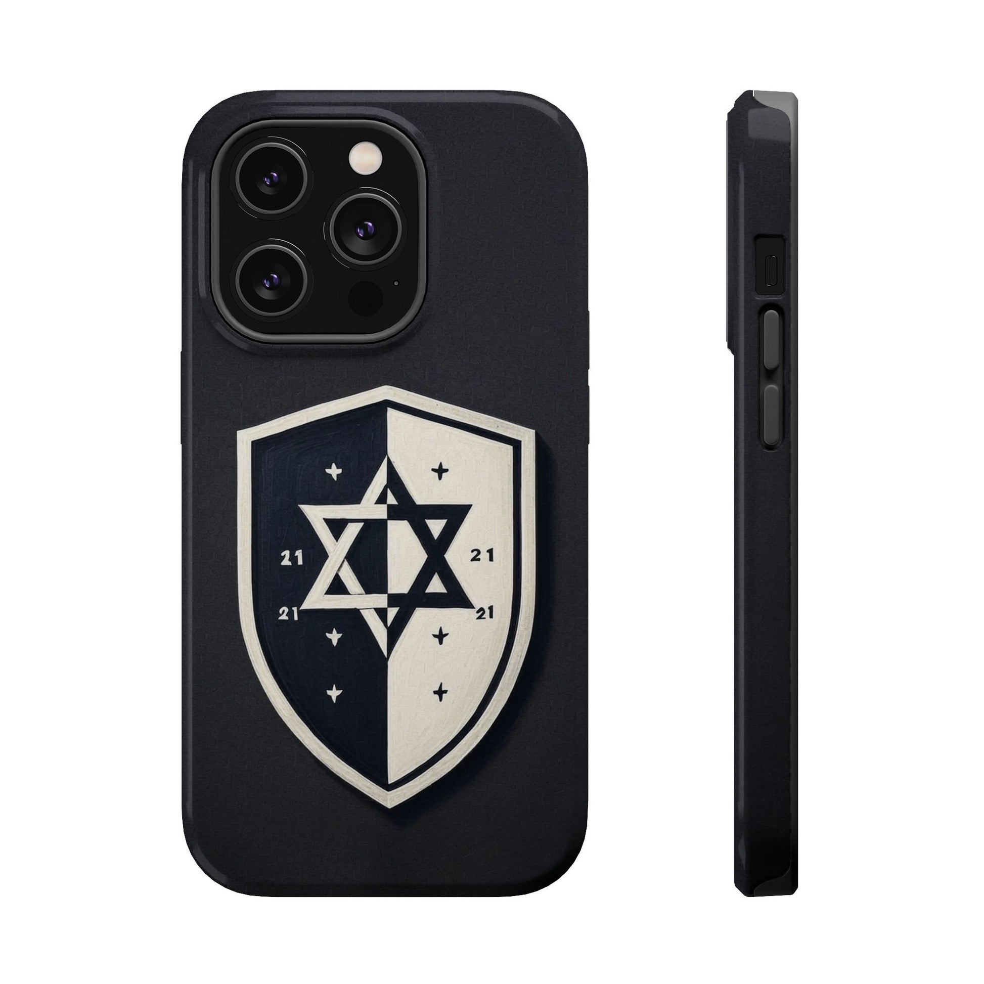 Black and White Shield Magnetic Tough Cases - American Zionist