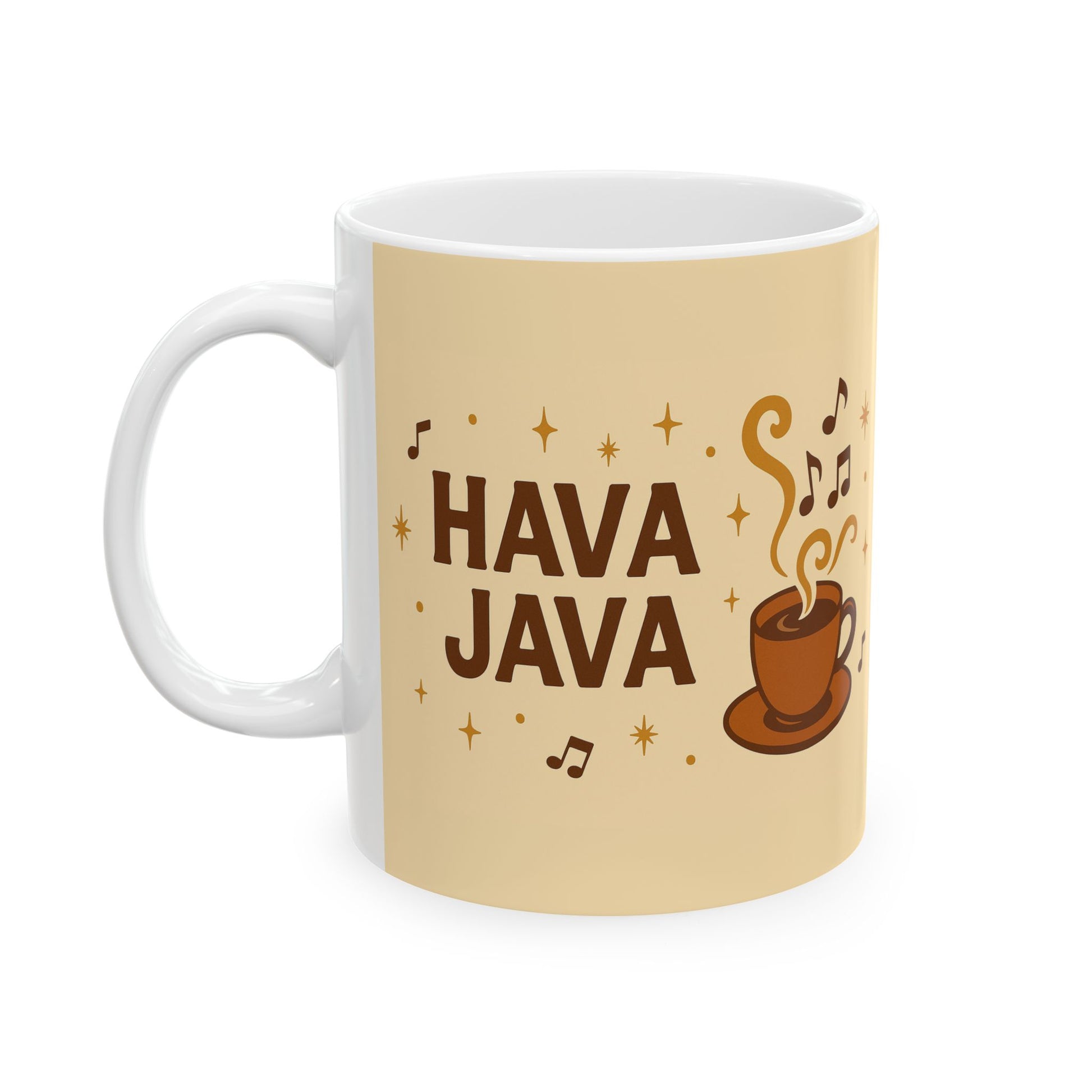 Hava Java Ceramic Mug 11oz, 15oz - American Zionist