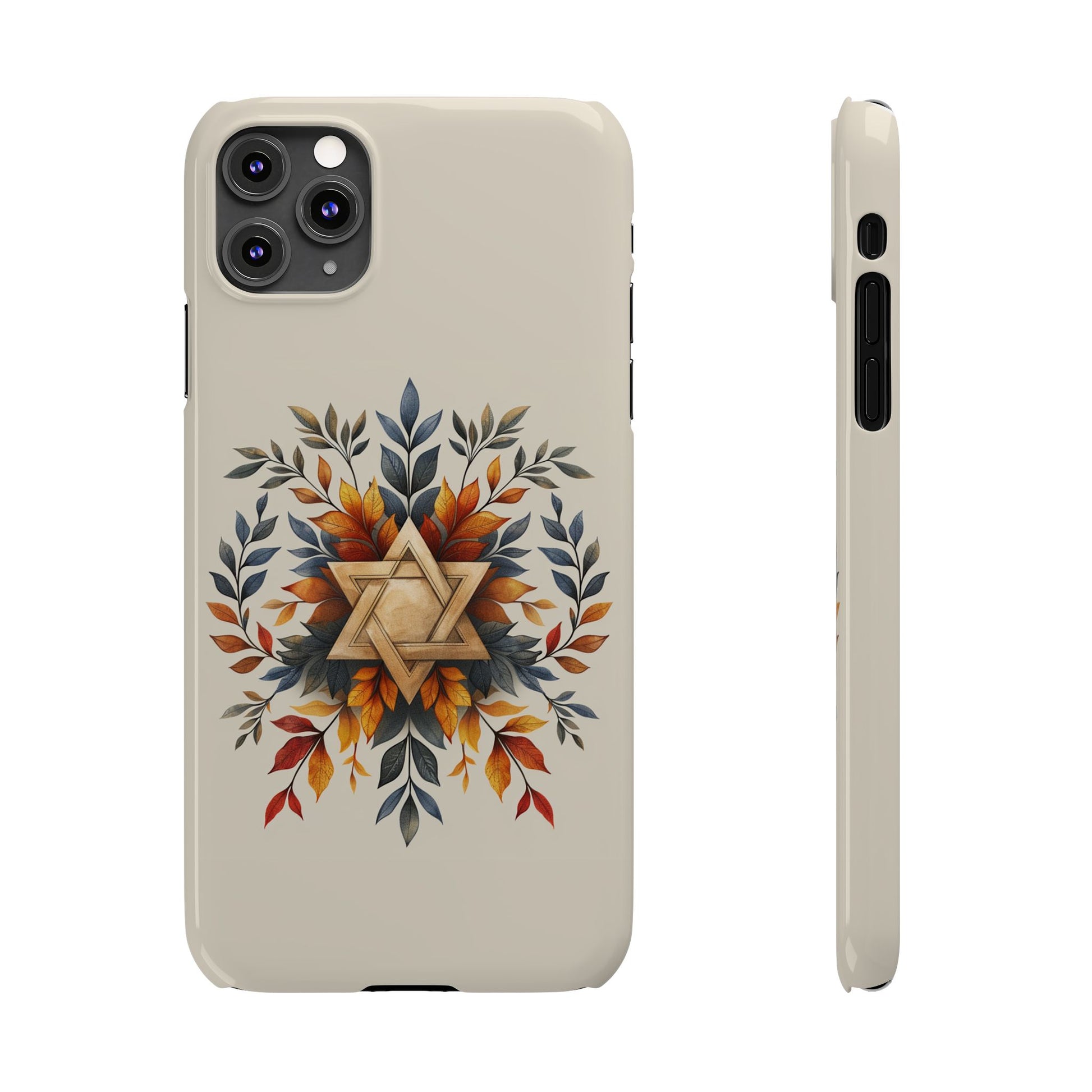 Star of David Wreath Slim Phone Cases - American Zionist