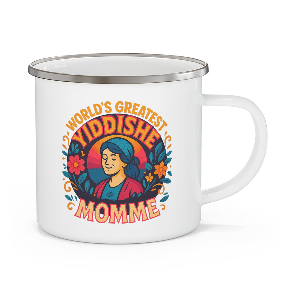 Yiddishe Momme Enamel Camping Mug - American Zionist