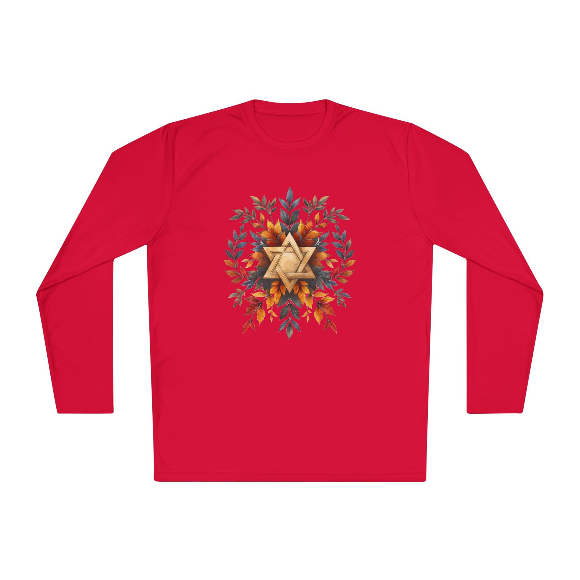 Star of David Wreath Unisex Lightweight Long Sleeve Tee - American Zionist