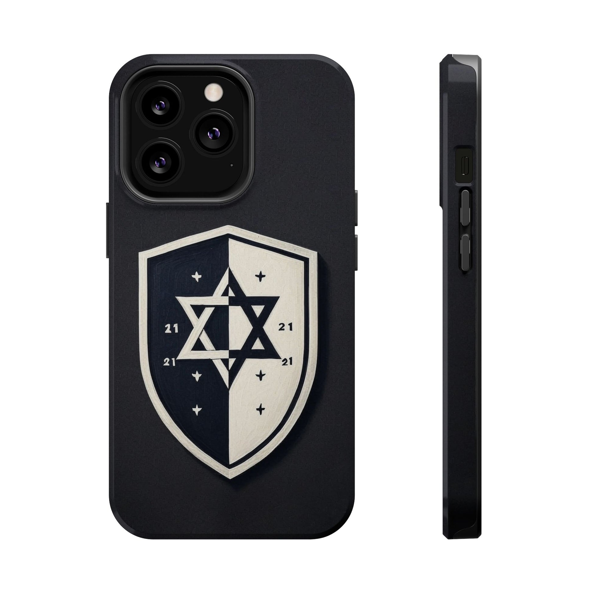Black and White Shield Magnetic Tough Cases - American Zionist