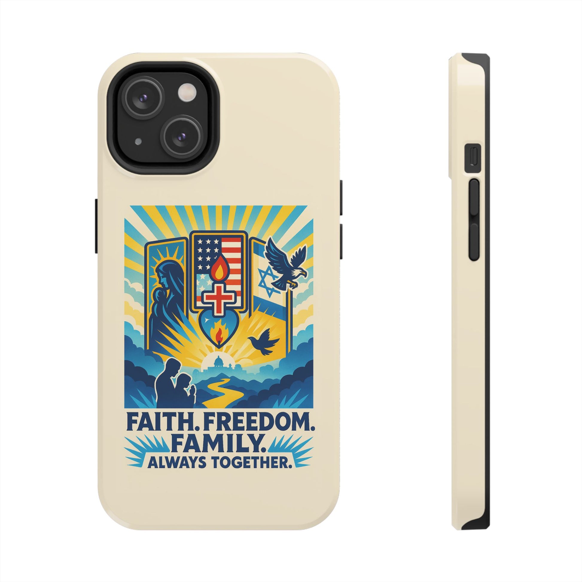 Faith Freedom Family Tough Phone Cases - American Zionist