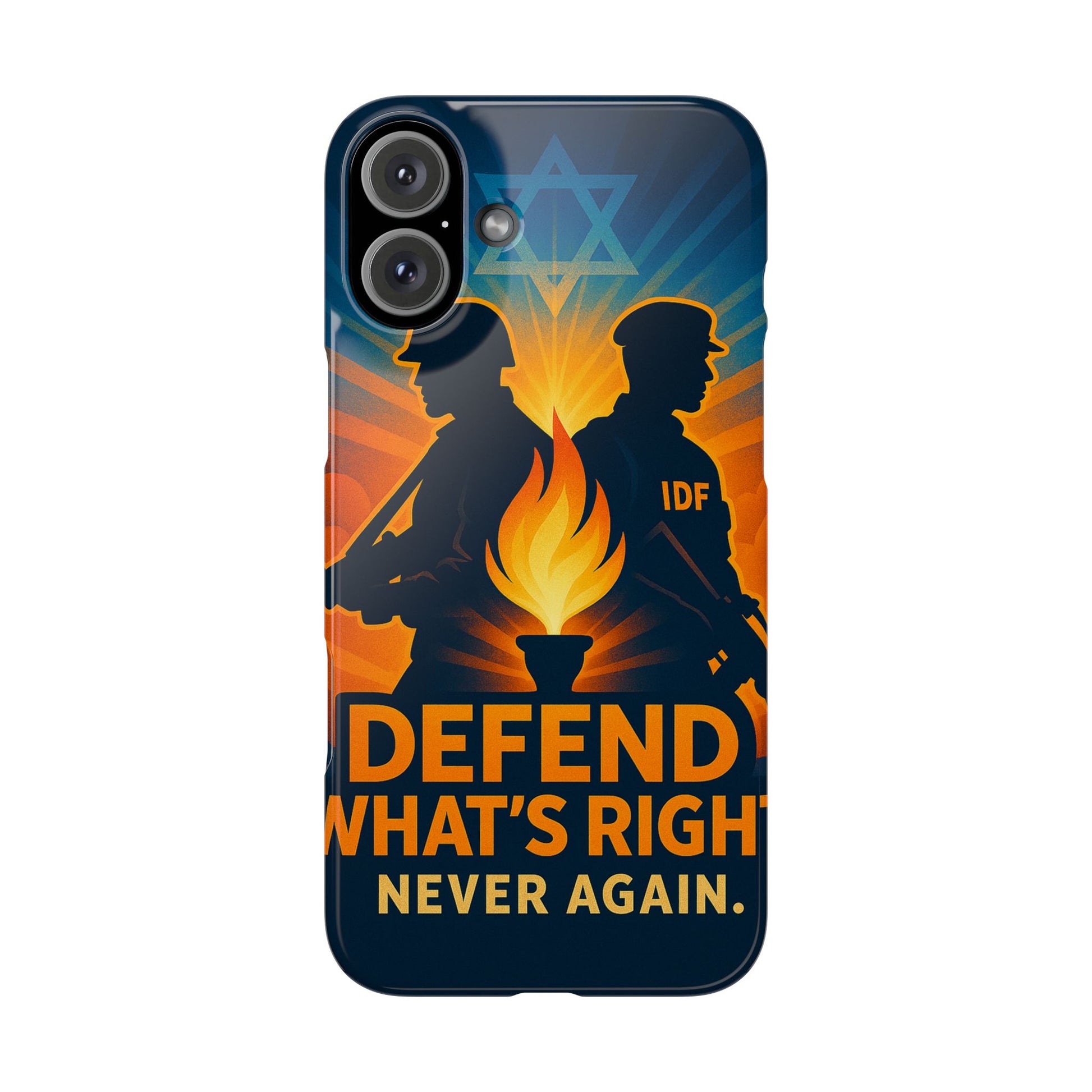 Defend What's Right Slim Phone Cases - American Zionist