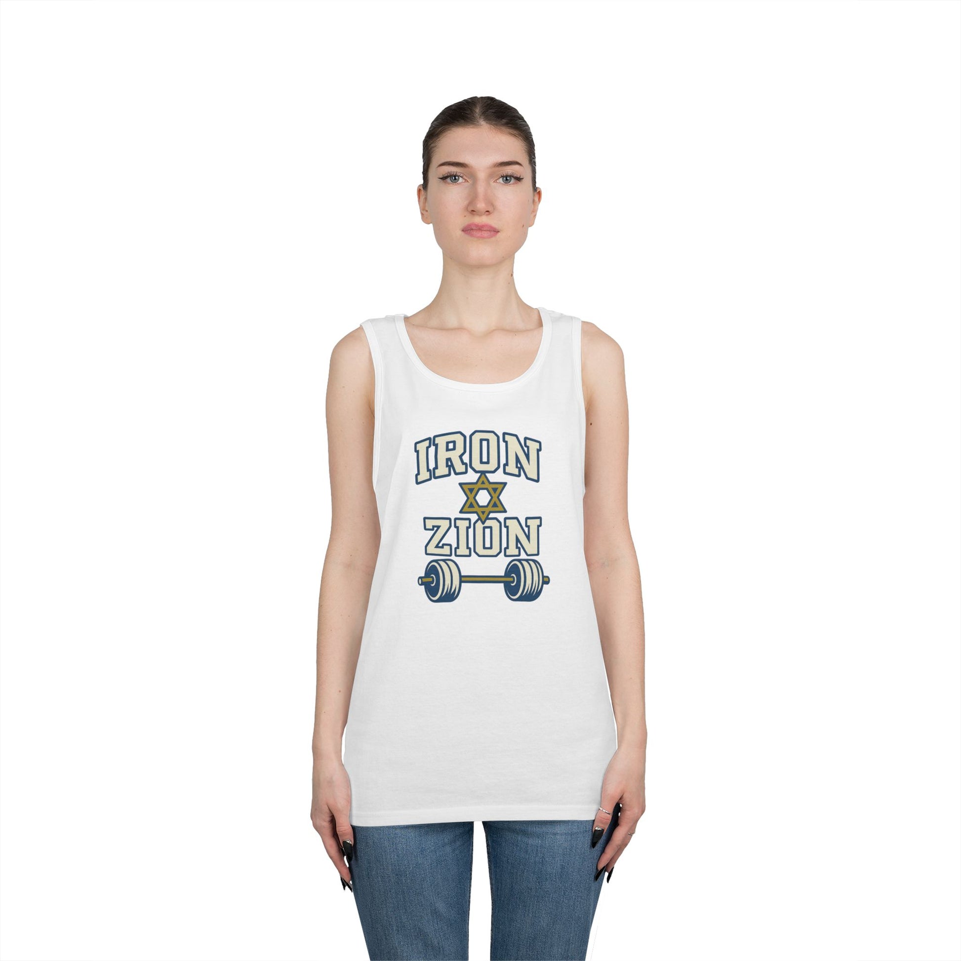 Iron Zion Unisex Heavy Cotton Tank Top - American Zionist