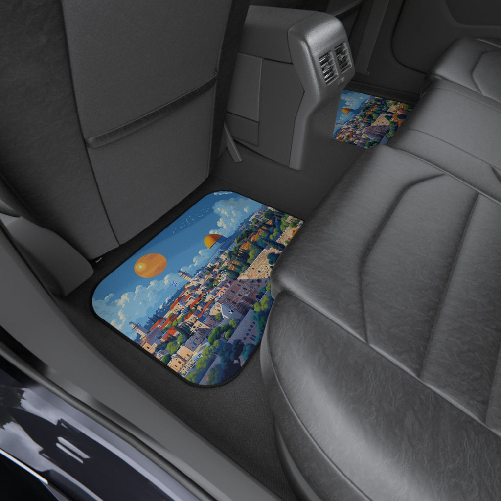 Jerusalem City Skyline Car Mats (2x Rear) - American Zionist
