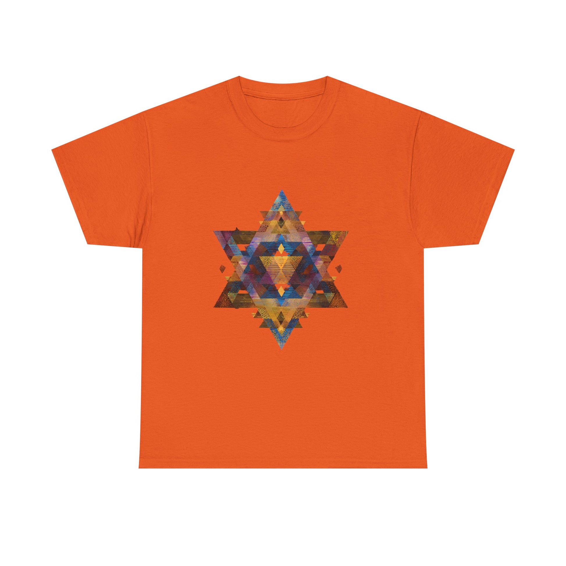Star of David Geometric Unisex Heavy Cotton Tee - American Zionist