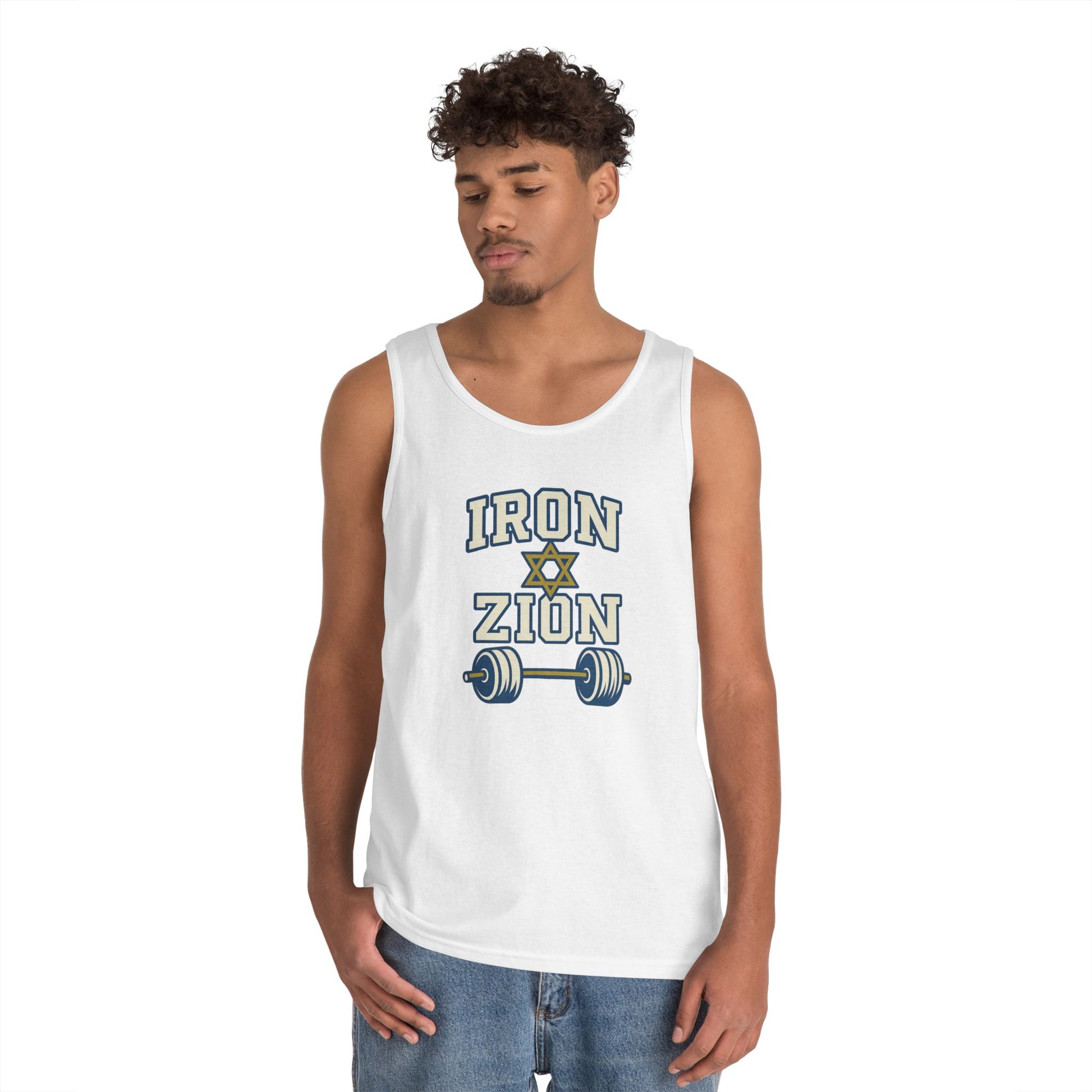 Iron Zion Unisex Heavy Cotton Tank Top - American Zionist