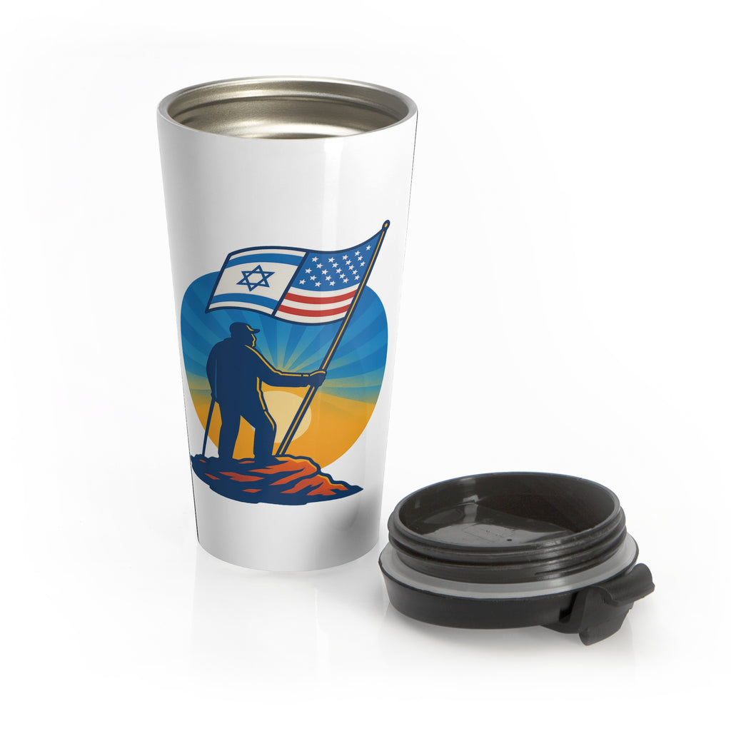 Grandpa Stands Tall Stainless Steel Travel Mug - American Zionist