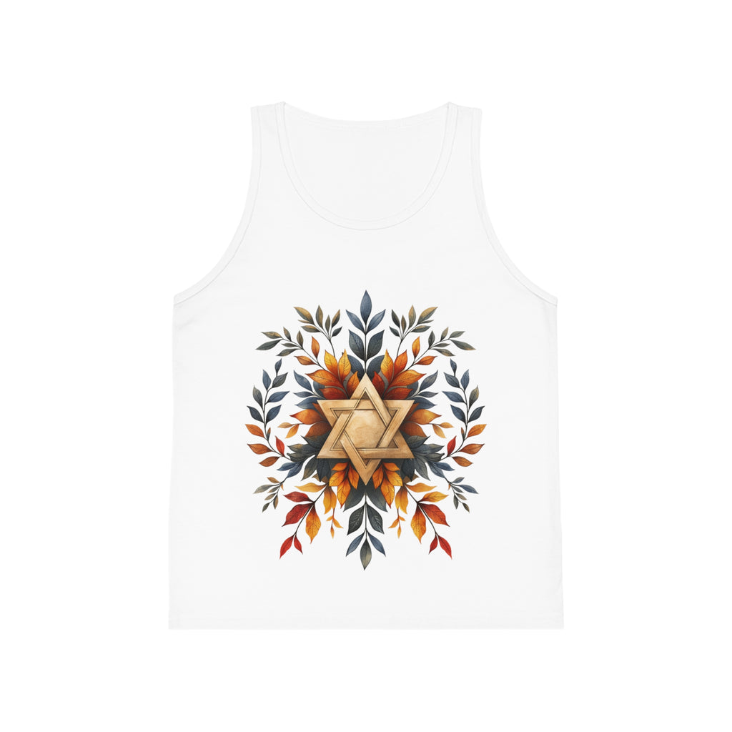 Star of David Wreath Kid's Jersey Tank Top - American Zionist