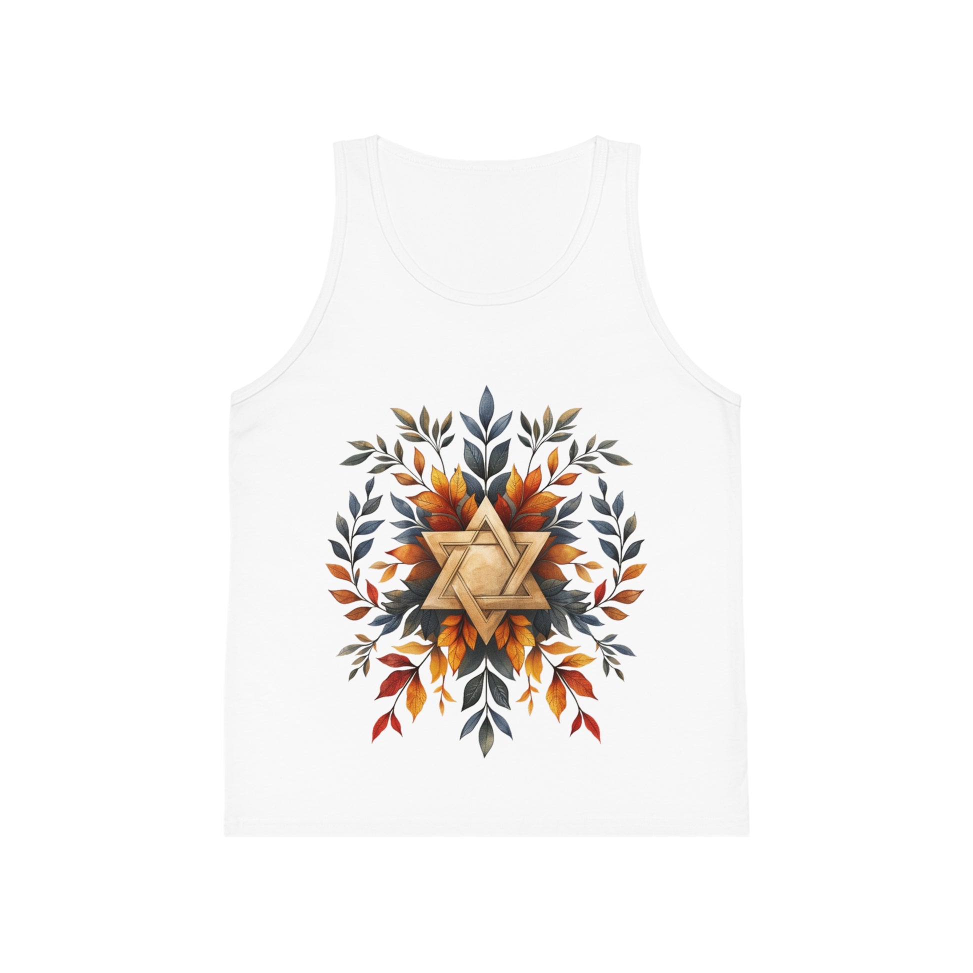 Star of David Wreath Kid's Jersey Tank Top - American Zionist