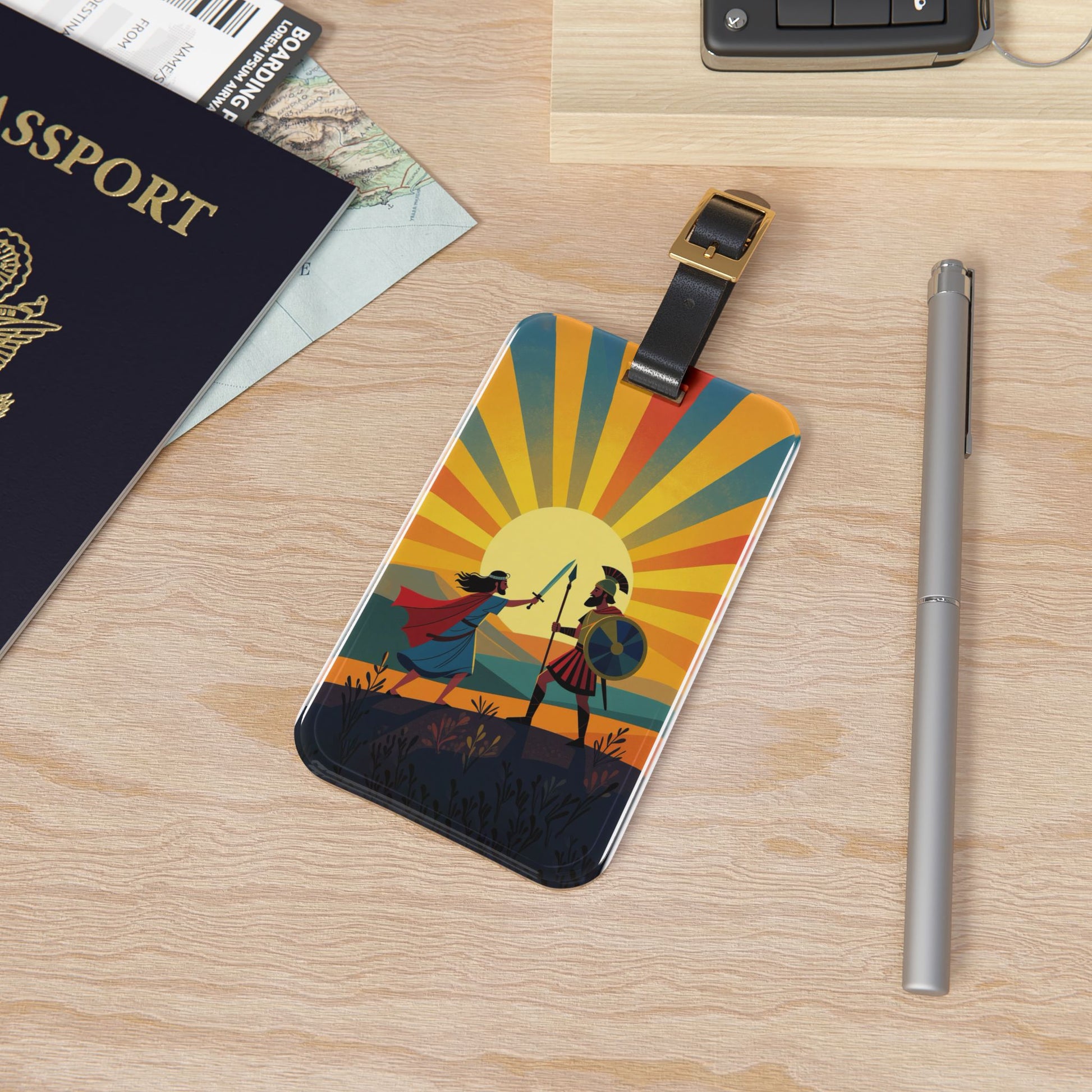 Sunset Battle Luggage Tag - American Zionist