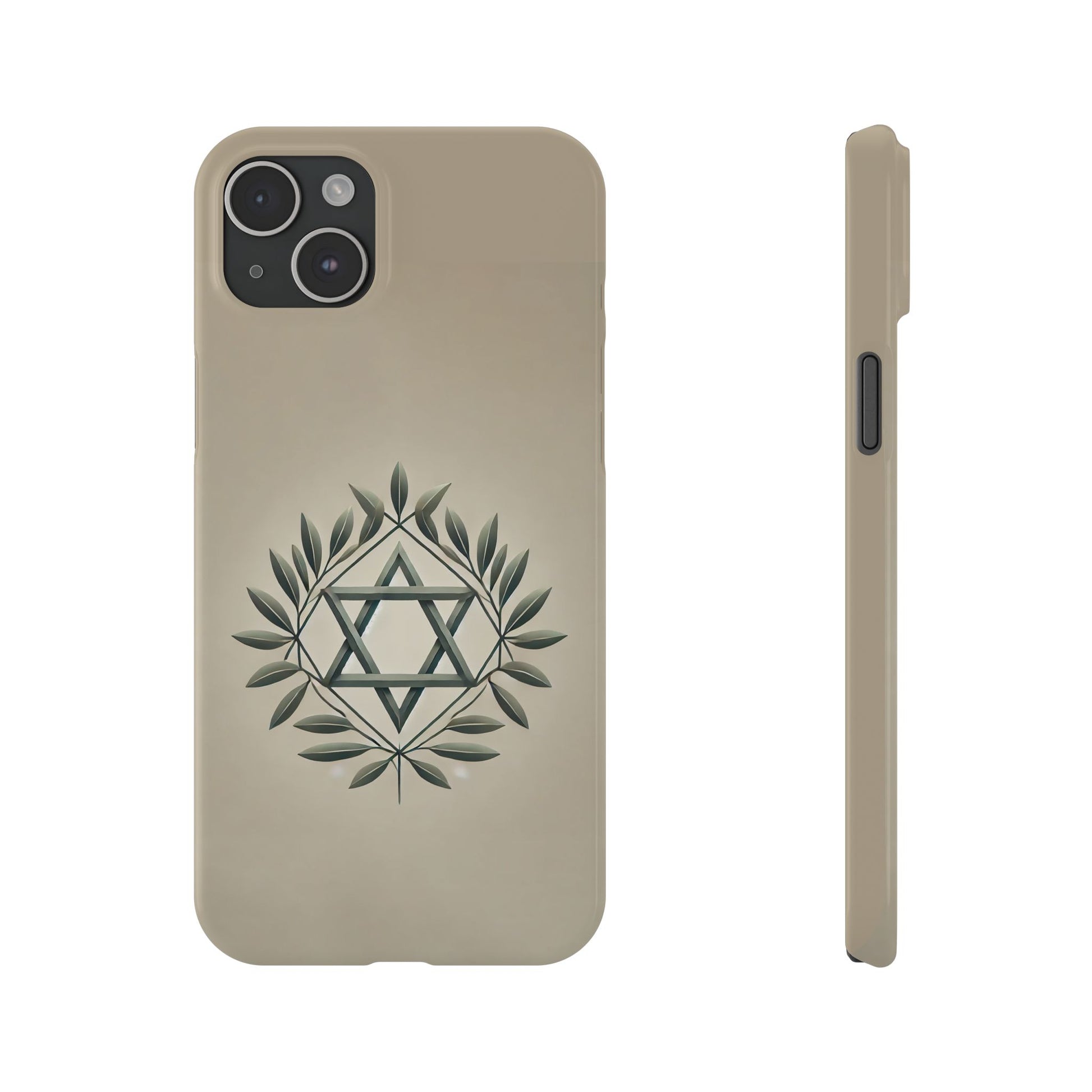Olive and Star of David Slim Phone Cases - American Zionist