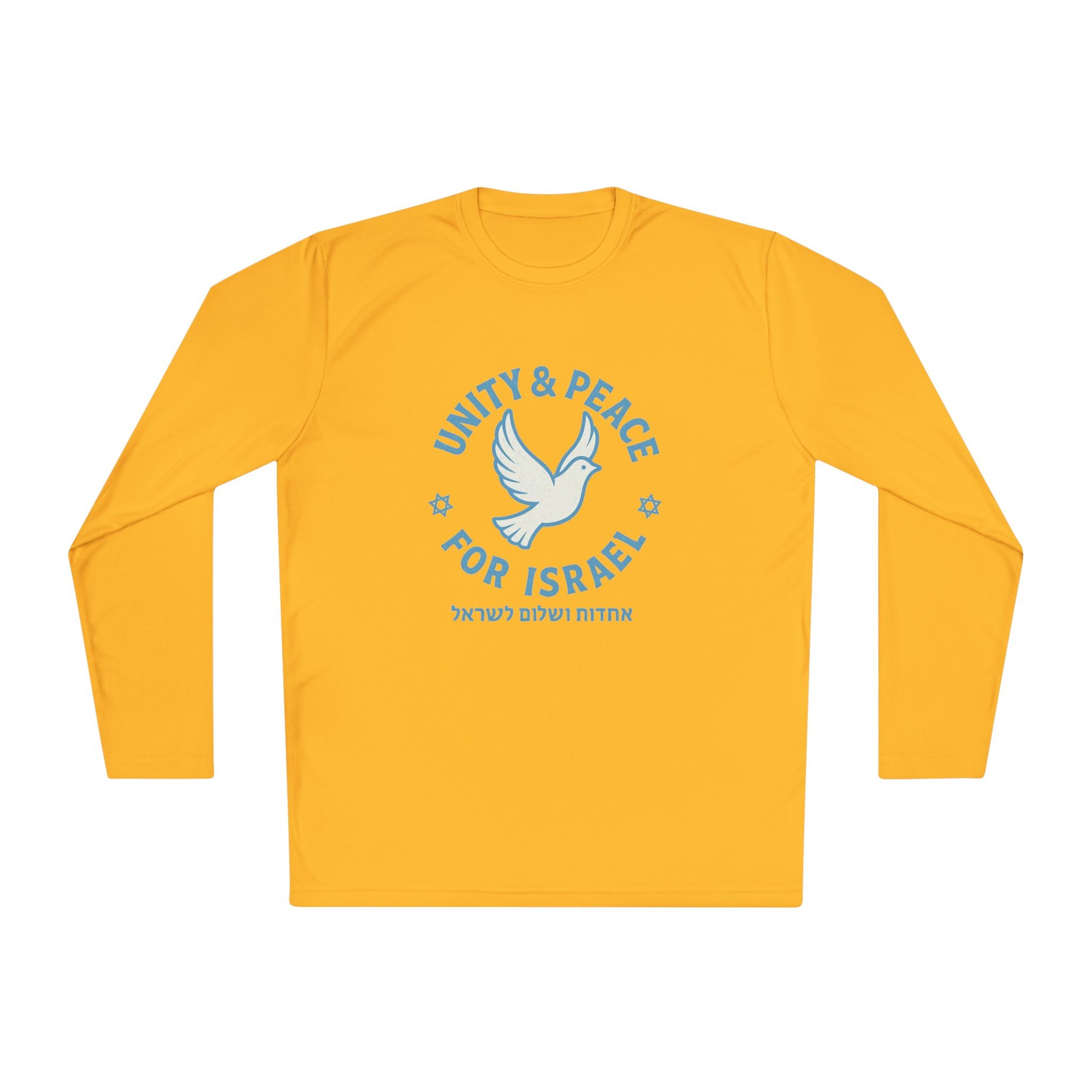 Unity Peace For Israel Unisex Lightweight Long Sleeve Tee - American Zionist