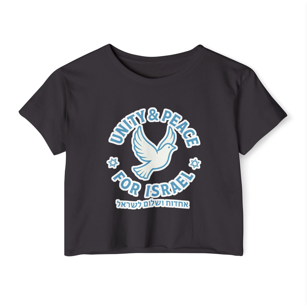 Unity Peace For Israel Women's Festival Crop Top - American Zionist