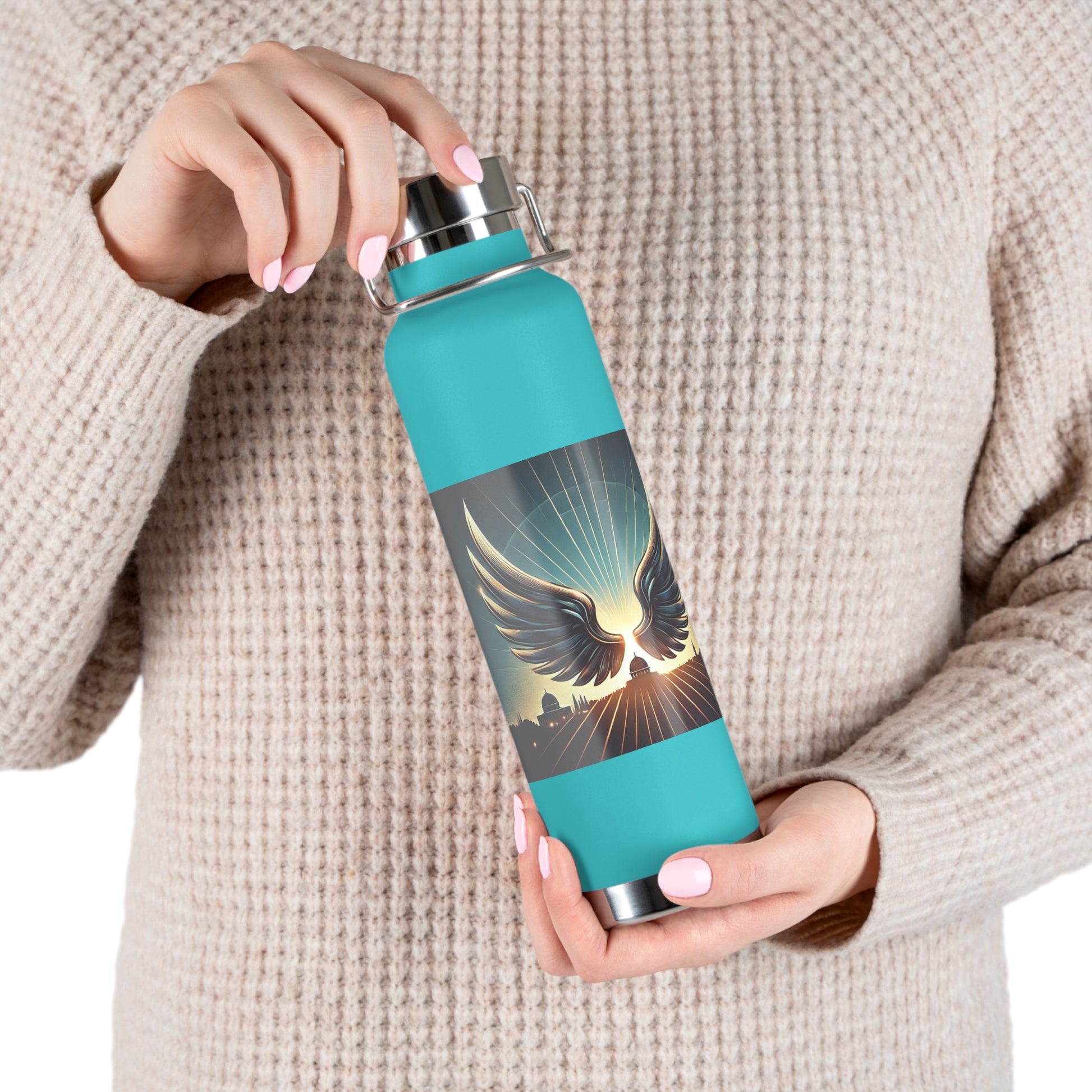 Sunrise Wings Copper Vacuum Insulated Bottle, 22oz